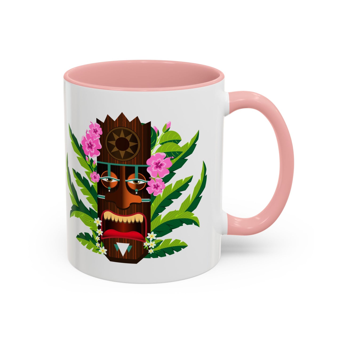 Accent Coffee Mug (11, 15oz), 8 Colors - Tiki Boss Nani