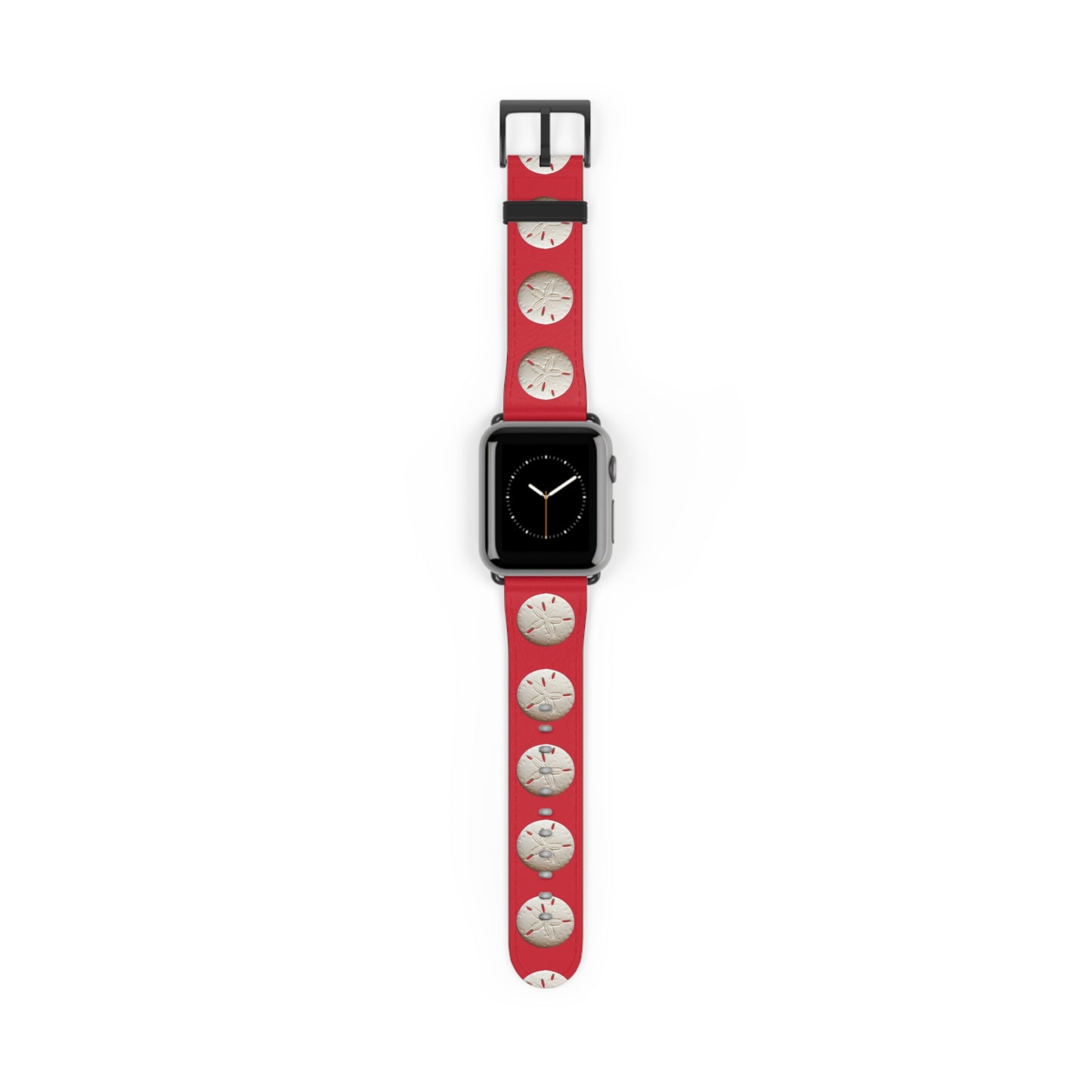 Apple Watch Band - Sand Dollar Parade, dark red