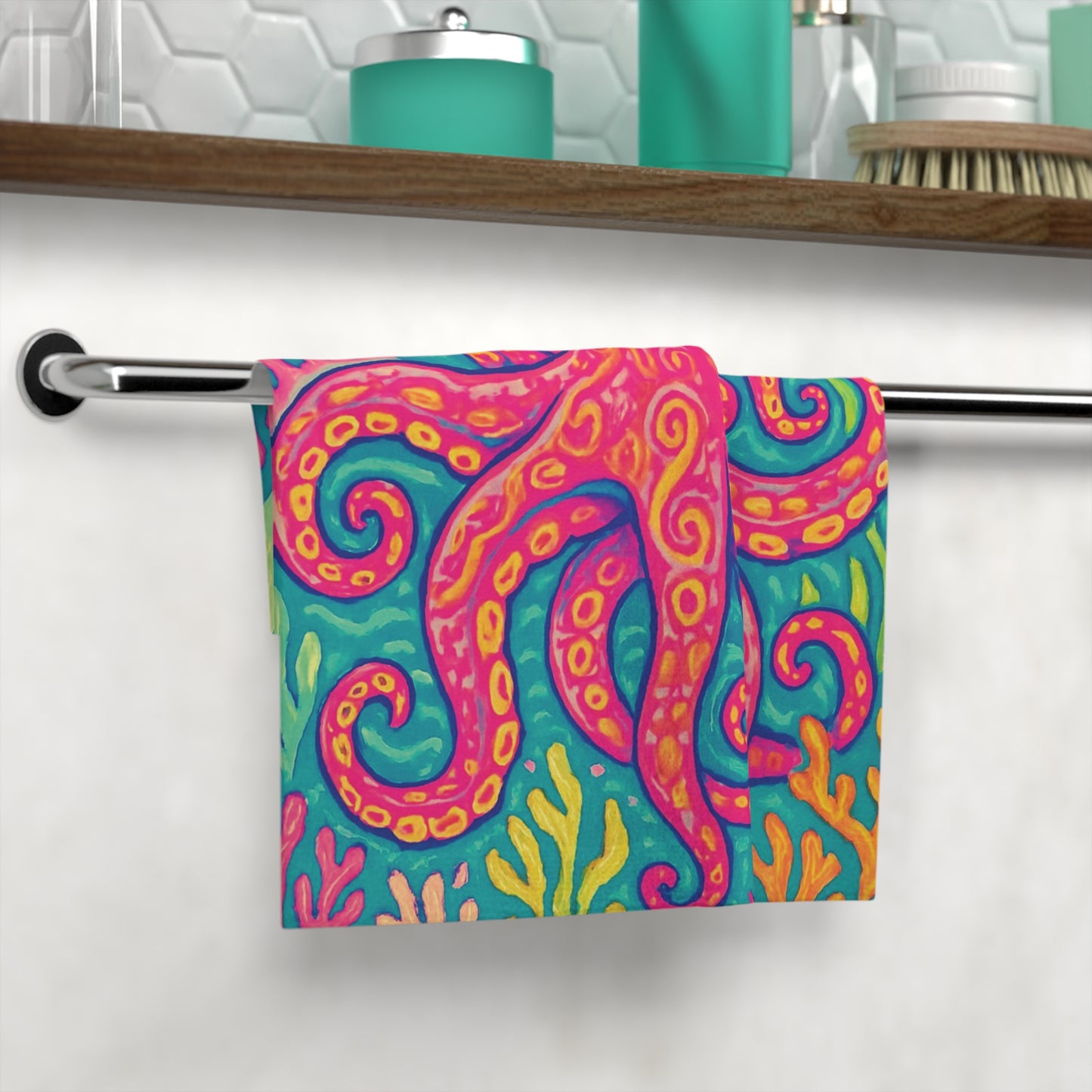 Face Towel - Red Kraken Joe