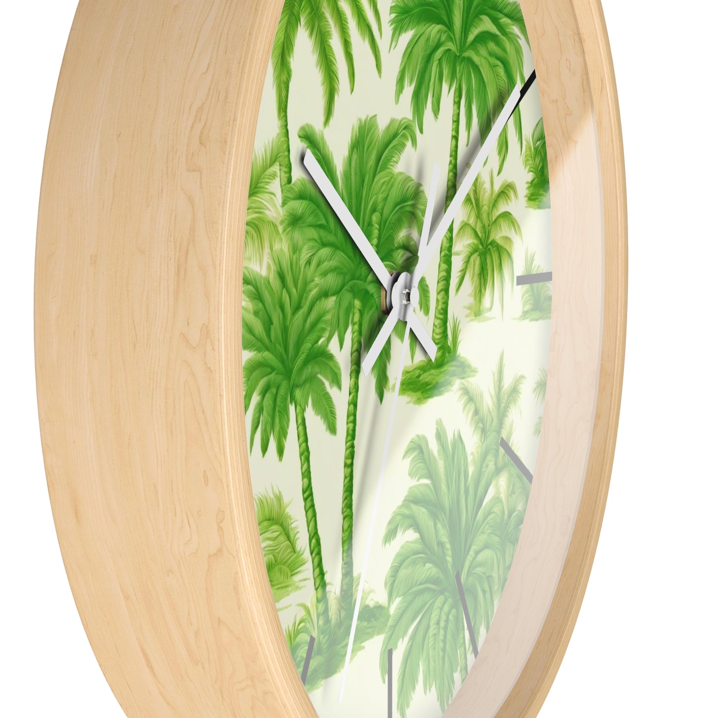 Wall Clock, Playful Palms Toile, Hands/Base Variants