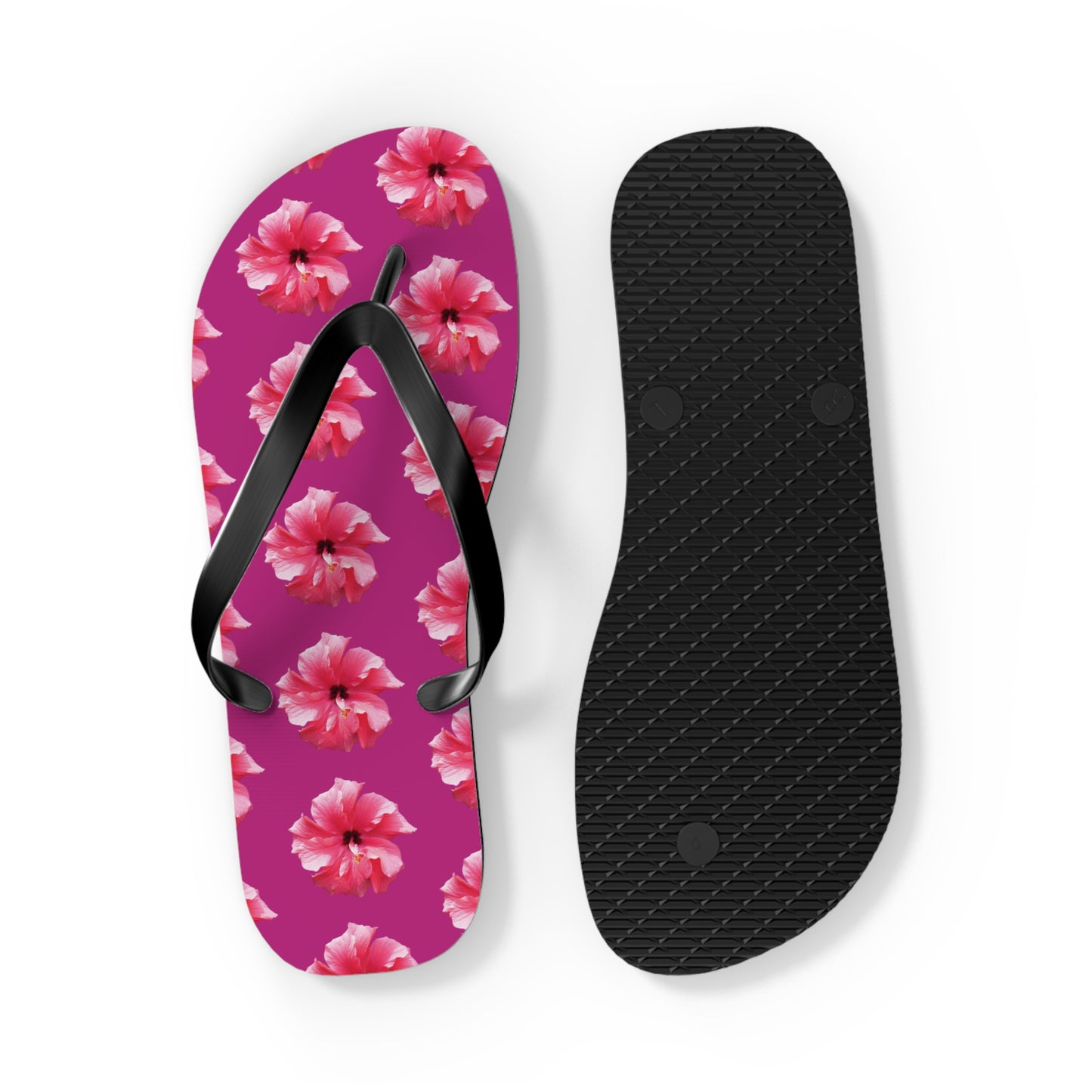 Flip Flops - Pink Hibiscus/Pink
