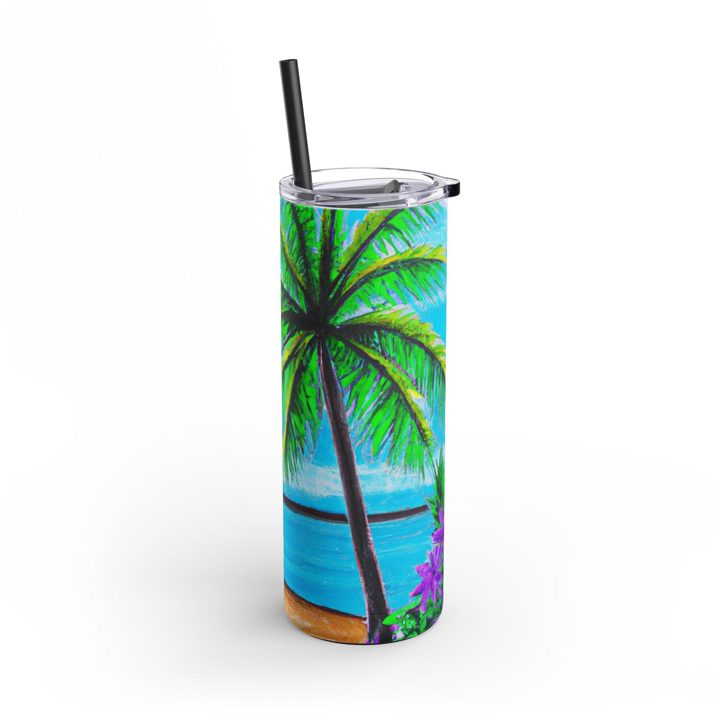 20oz Matte Tumbler, 7 Colors - Stylish Travel Cup - Calm Beach