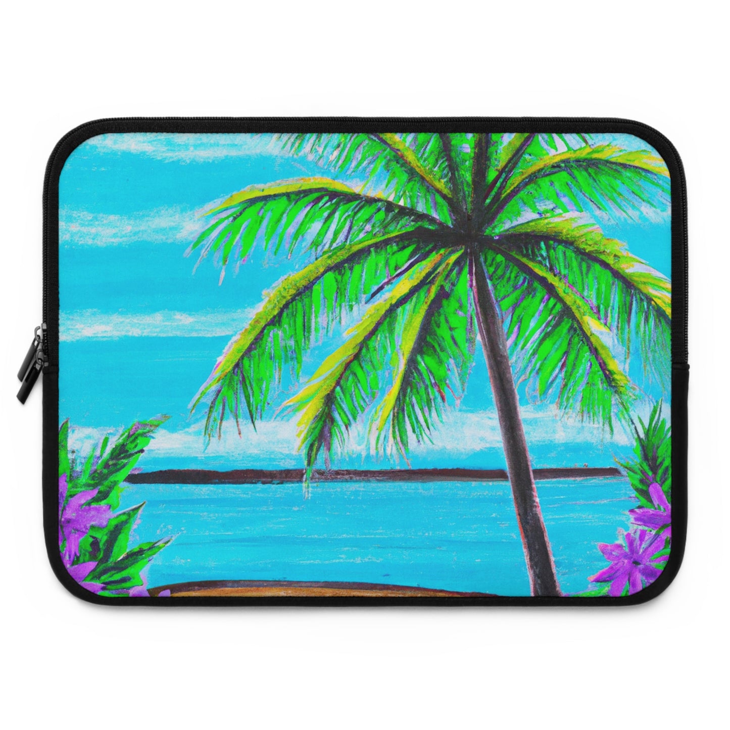 Tropical Laptop Sleeve, 5 Sizes - Perfect for Beach Lovers & Students / Calm Beach