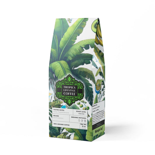 Midnight Surf Blend™ (Medium-Dark Roast) Specialty Grade Craft Coffee / More Tropical Fruit, White