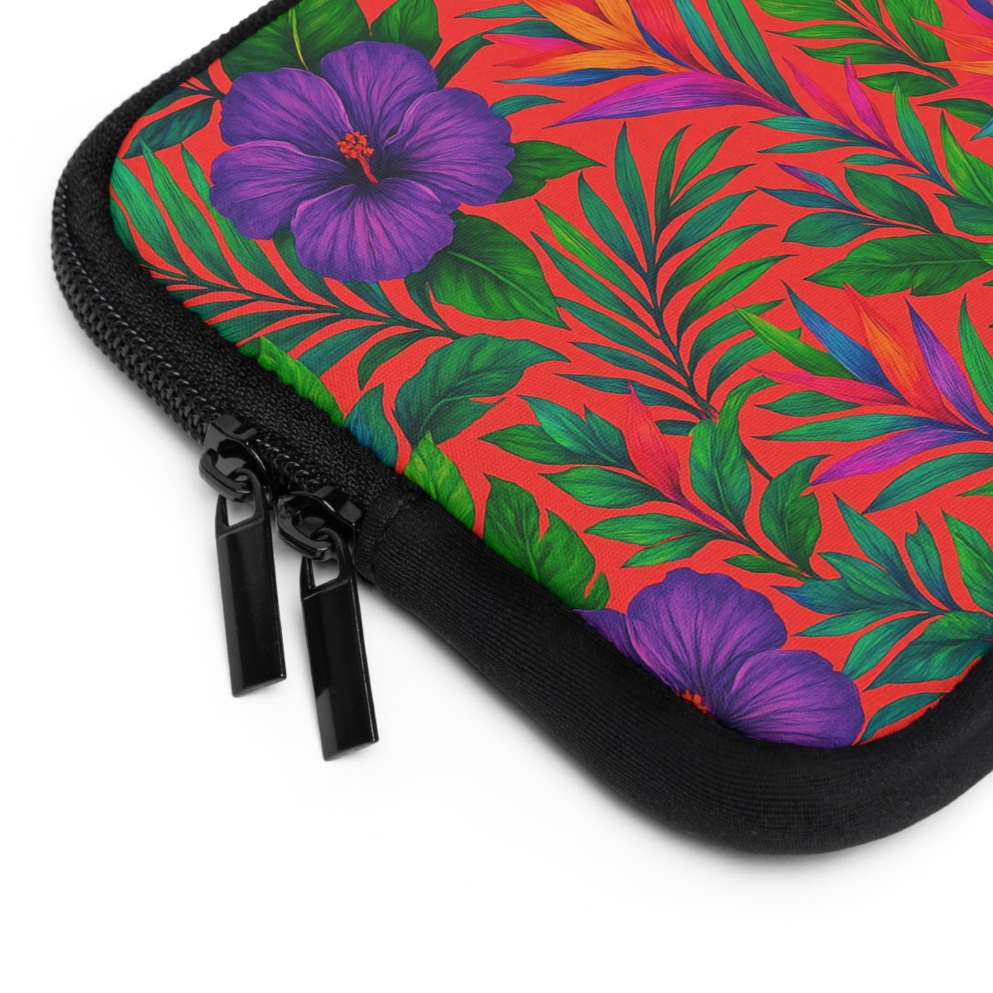 Tropical Laptop Sleeve, 5 Sizes - Perfect for Beach Lovers & Students / Midnight Flowers