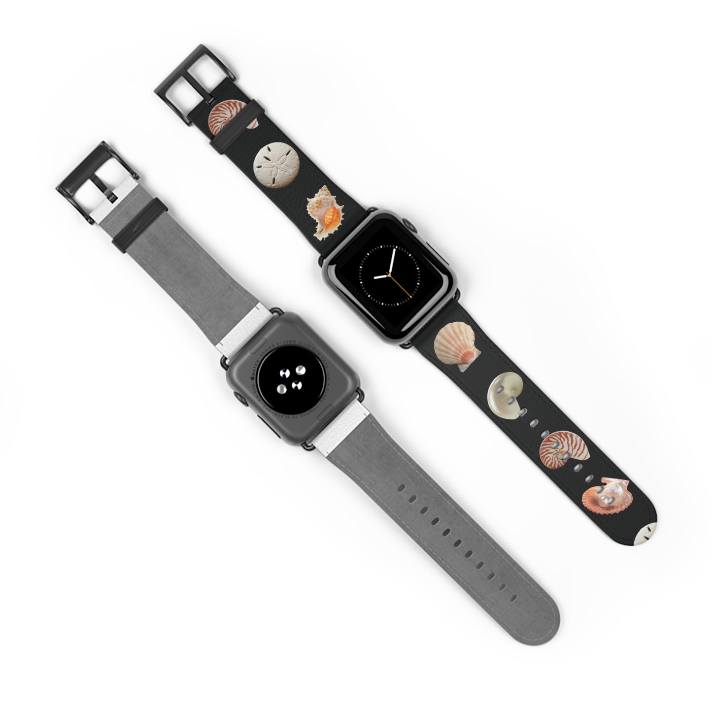 Apple Watch Band - Mixed REAL Seashells/Black