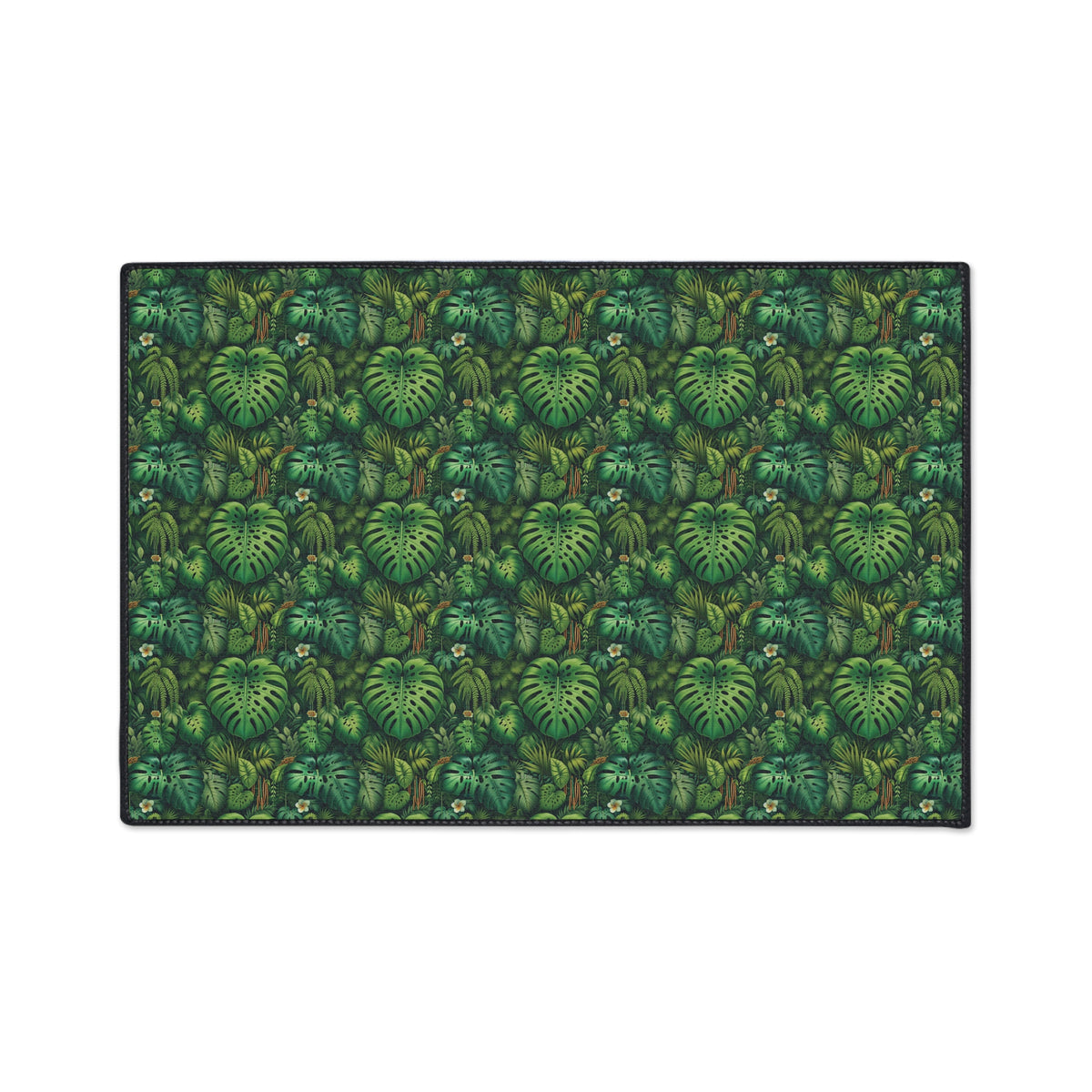 Heavy Duty Floor Mat, 5 Sizes – Tropical Area Rug for Home Décor / Rainforest Greenery