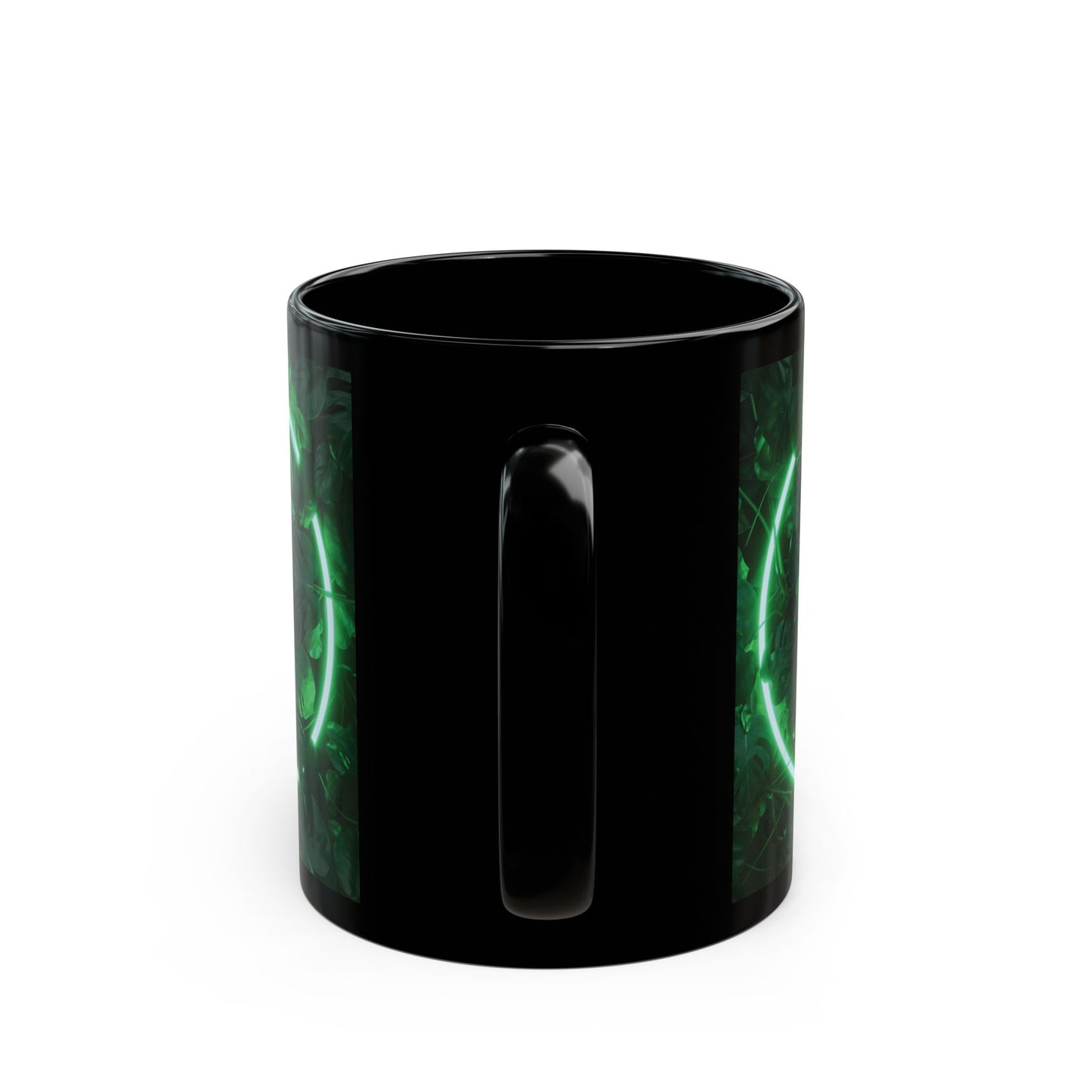 Black Coffee Mug - Tropical Glow