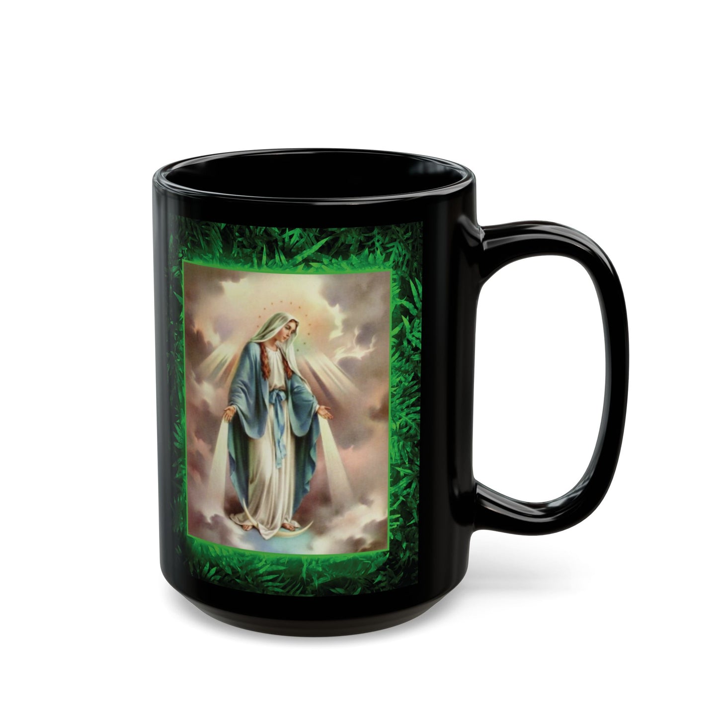 Black Coffee Mug - Tropical Our Lady of Grace