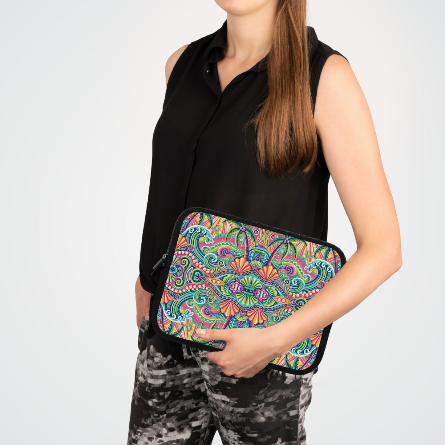 Tropical Laptop Sleeve, 5 Sizes - Perfect for Beach Lovers & Students / Kaleido Bay