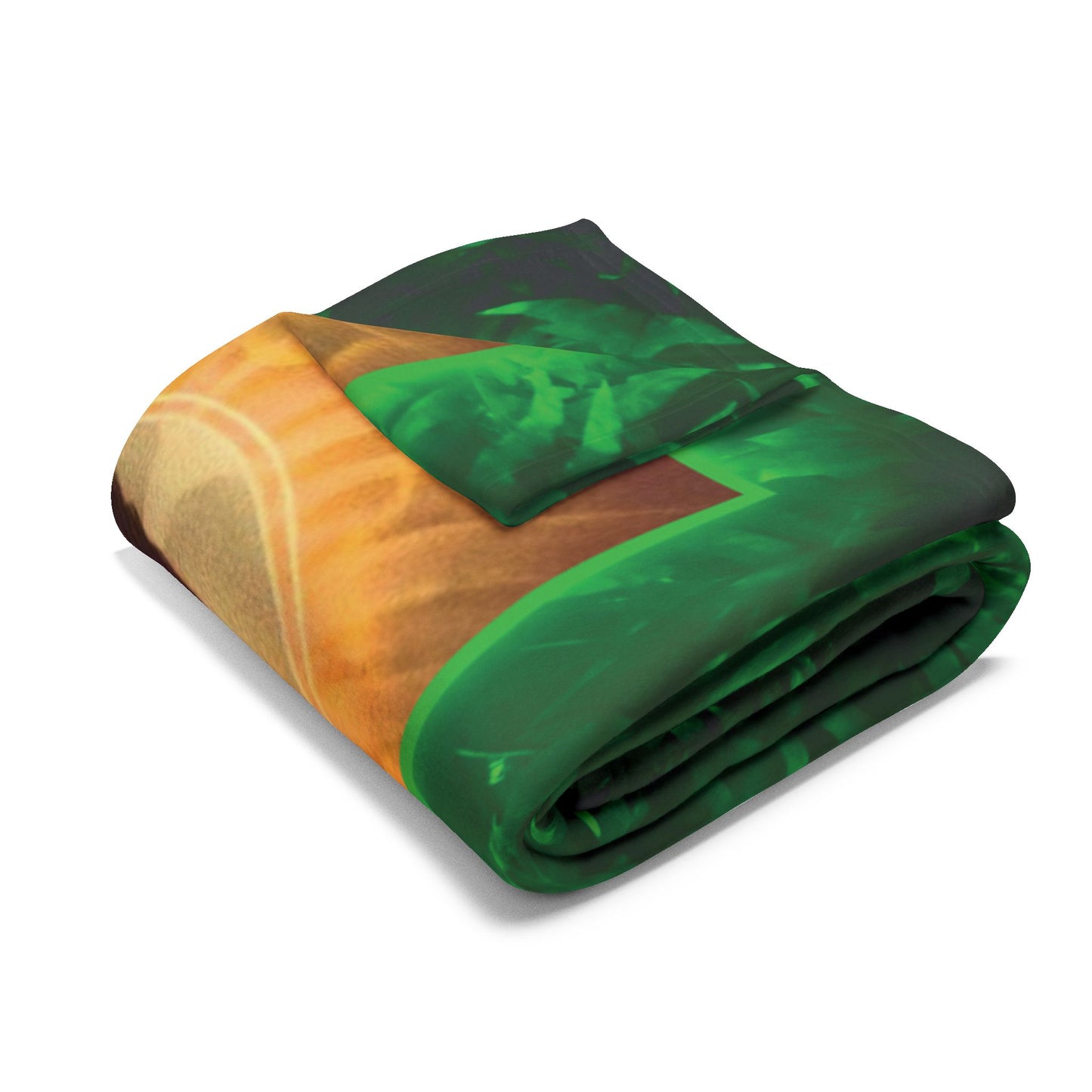 Jesus and Mary Religious Fleece Blanket - Colorful Tropical Glow Design