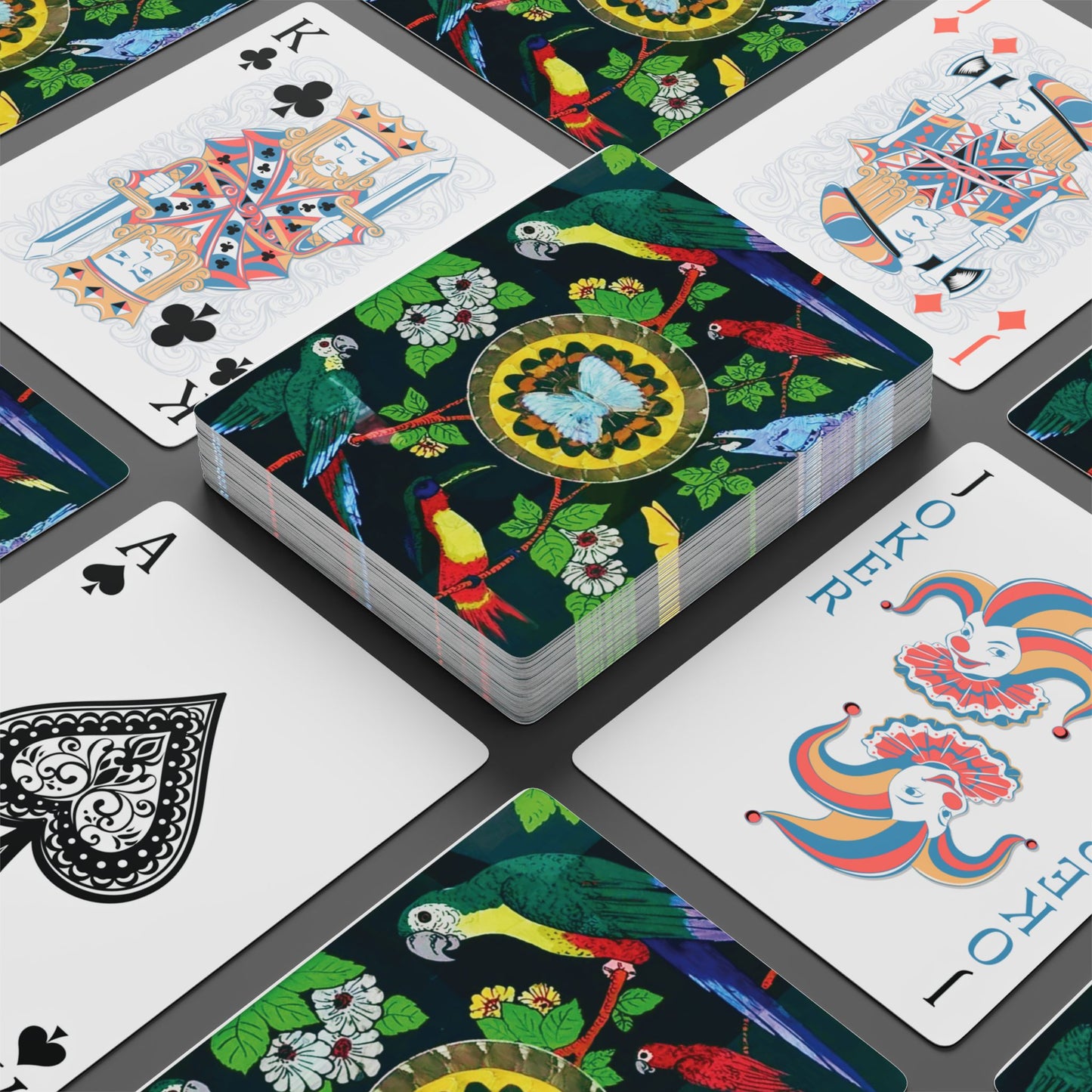 Poker Playing Cards - Parrots & Butterfly/Real Wings