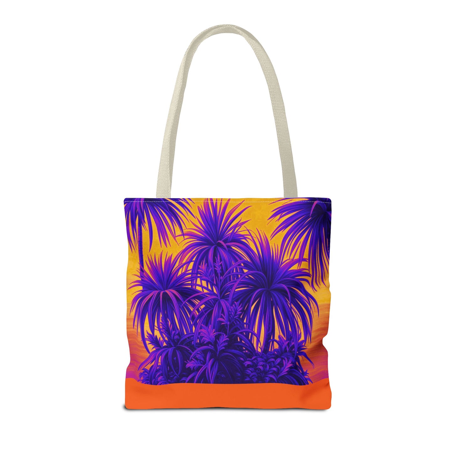 Tiny Palm Island Pop/Orange Tote Bag - 3 Sizes