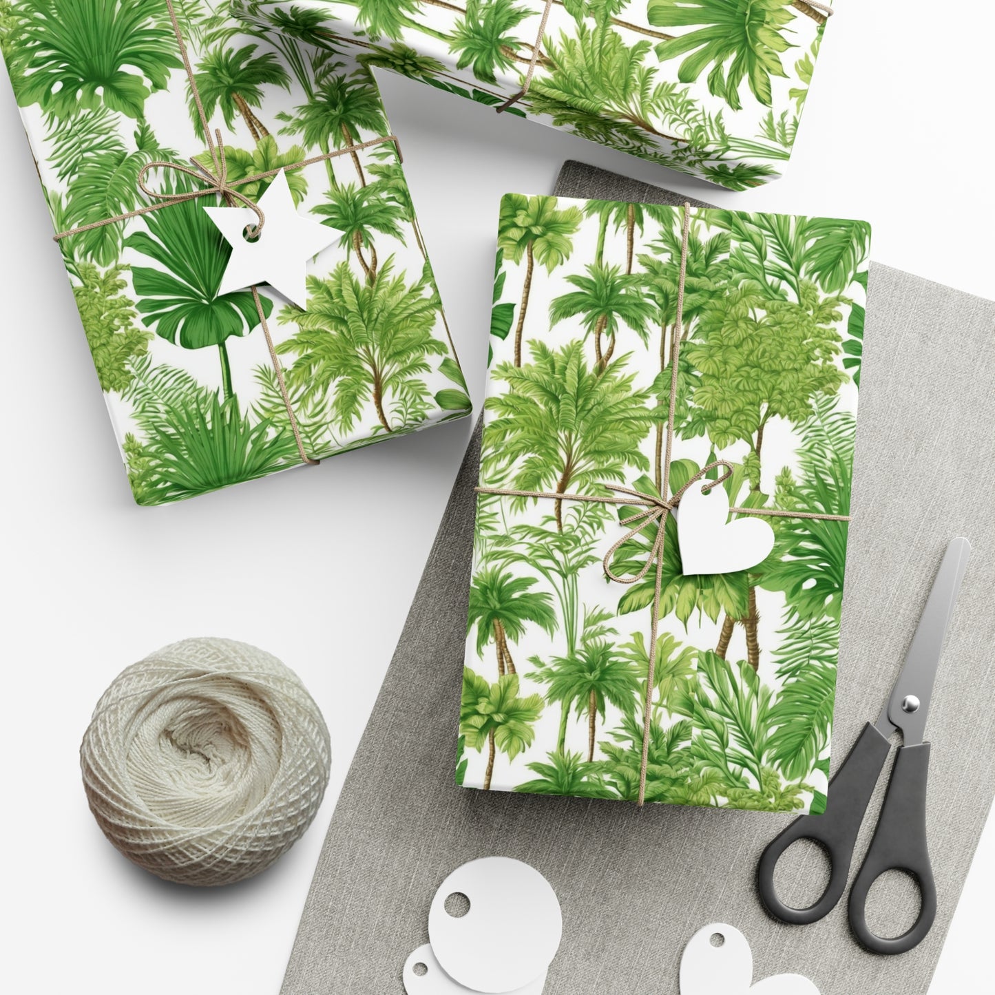Wrapping Paper - Tropical Gift Wrap for All Occasions / 3 Sizes, 2 Finishes / Violet's Favorite Palms