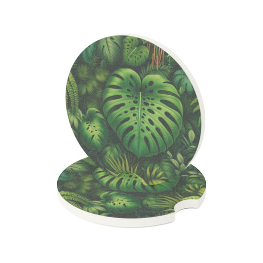 Soapstone Car Coaster - Rainforest Greenery