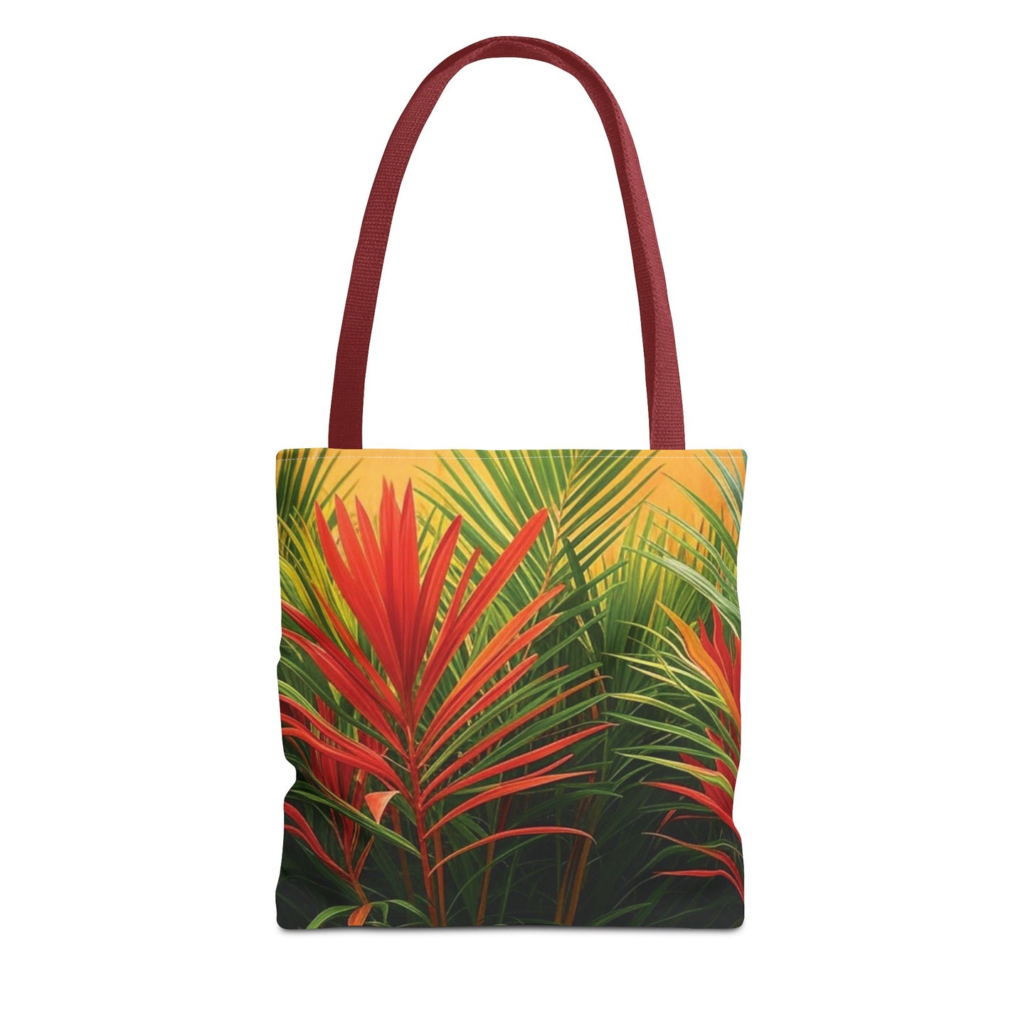 Red Flame Palm Tote Bag - 3 Sizes