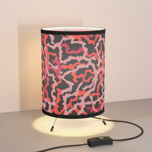 Coral Threads/Red Lamp with Artistic High-Res Shade - Perfect for Home Décor