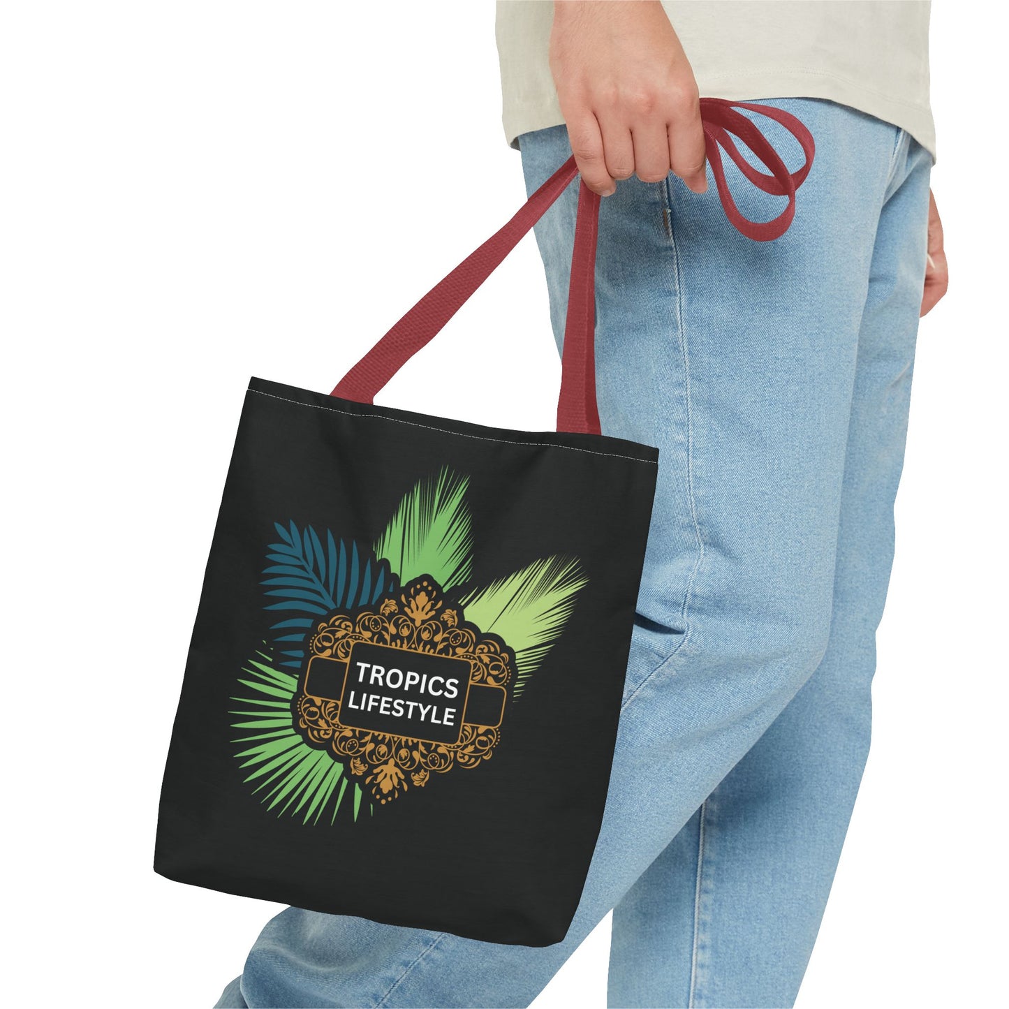 Elegant Tropics Lifestyle Logo Tote Bag - 3 Sizes, Black