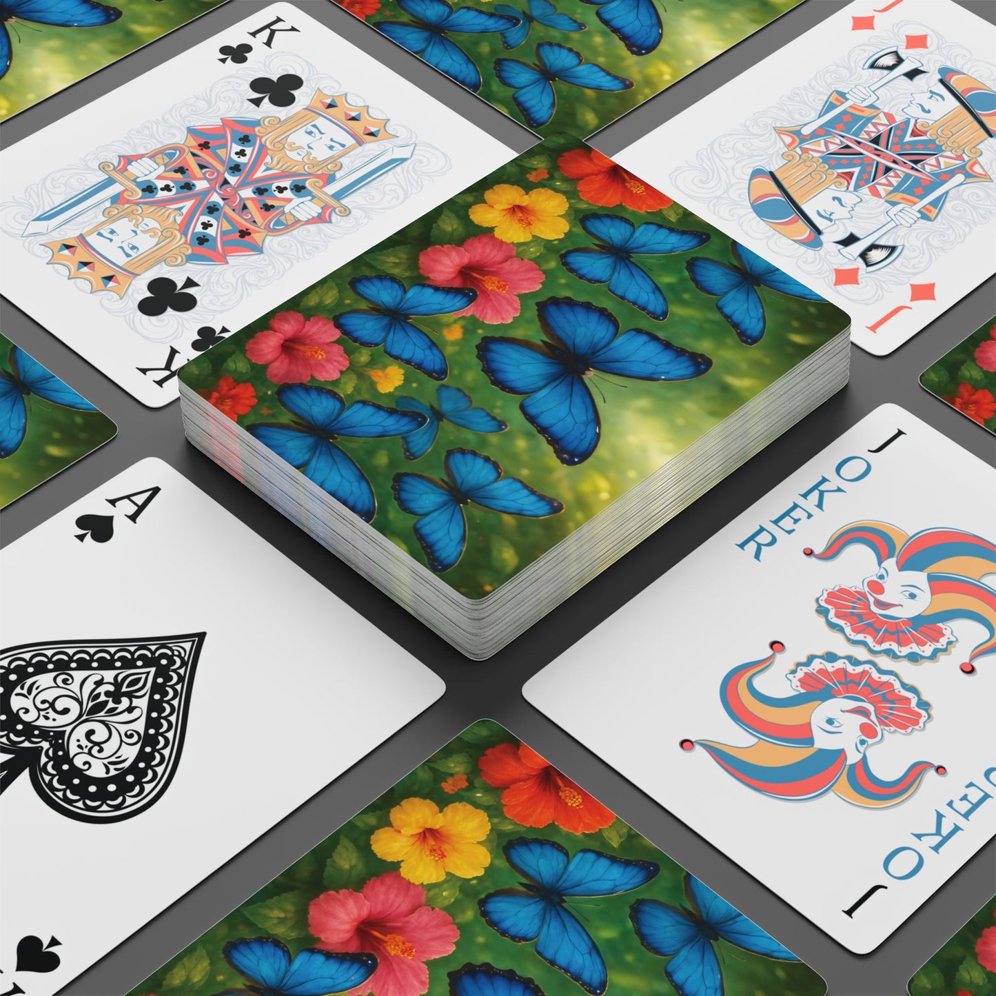 Poker Playing Cards - Morpho Butterflies Flight