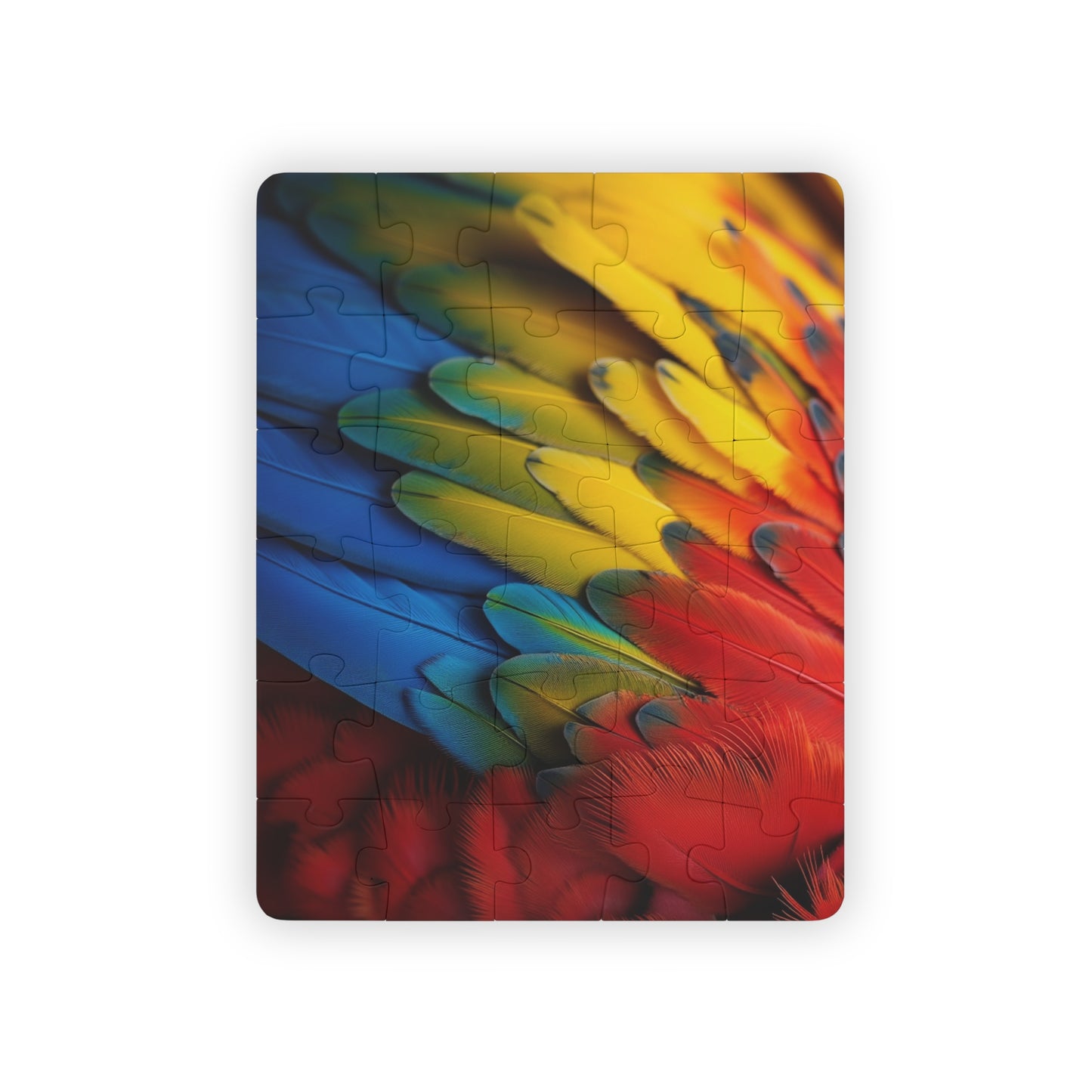 Tropical Kids' Puzzle, 2 Styles - 30-Piece Puzzle for Fun and Learning / Macaw Feathers