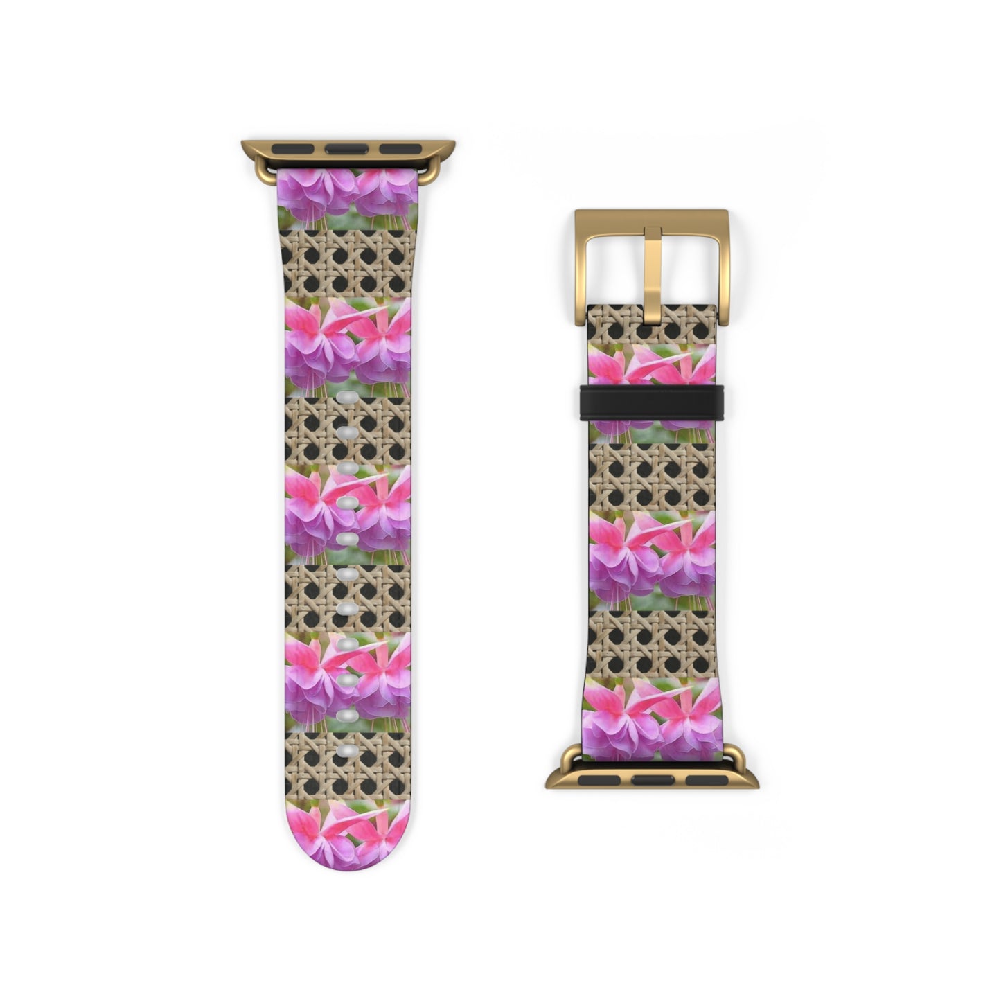 Apple Watch Band - Tropical Wicker and Two Fuchsias