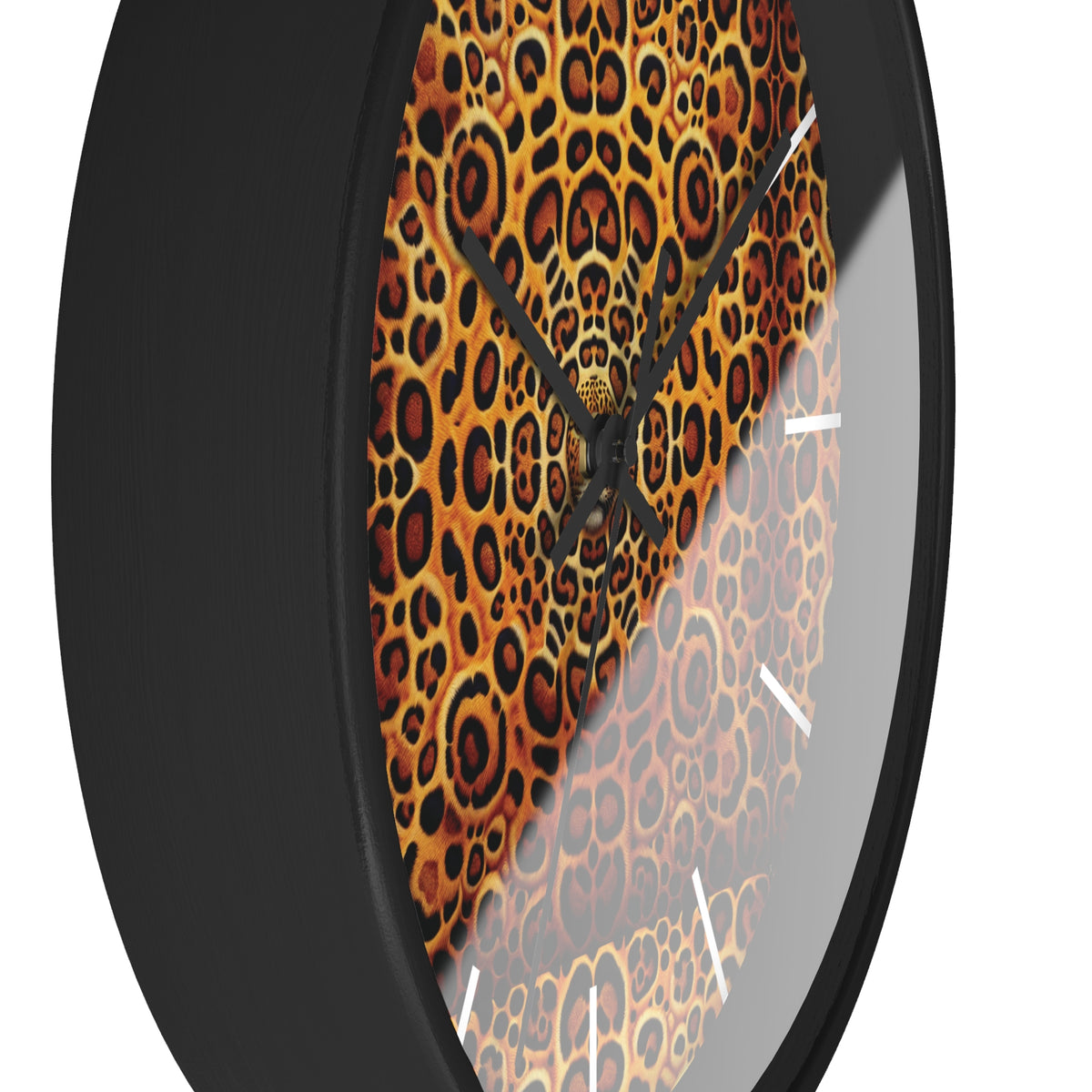 Kaleido Jaguar Spots Wall Clock – Fun Home Decor for Nature Lovers, 6 Variants