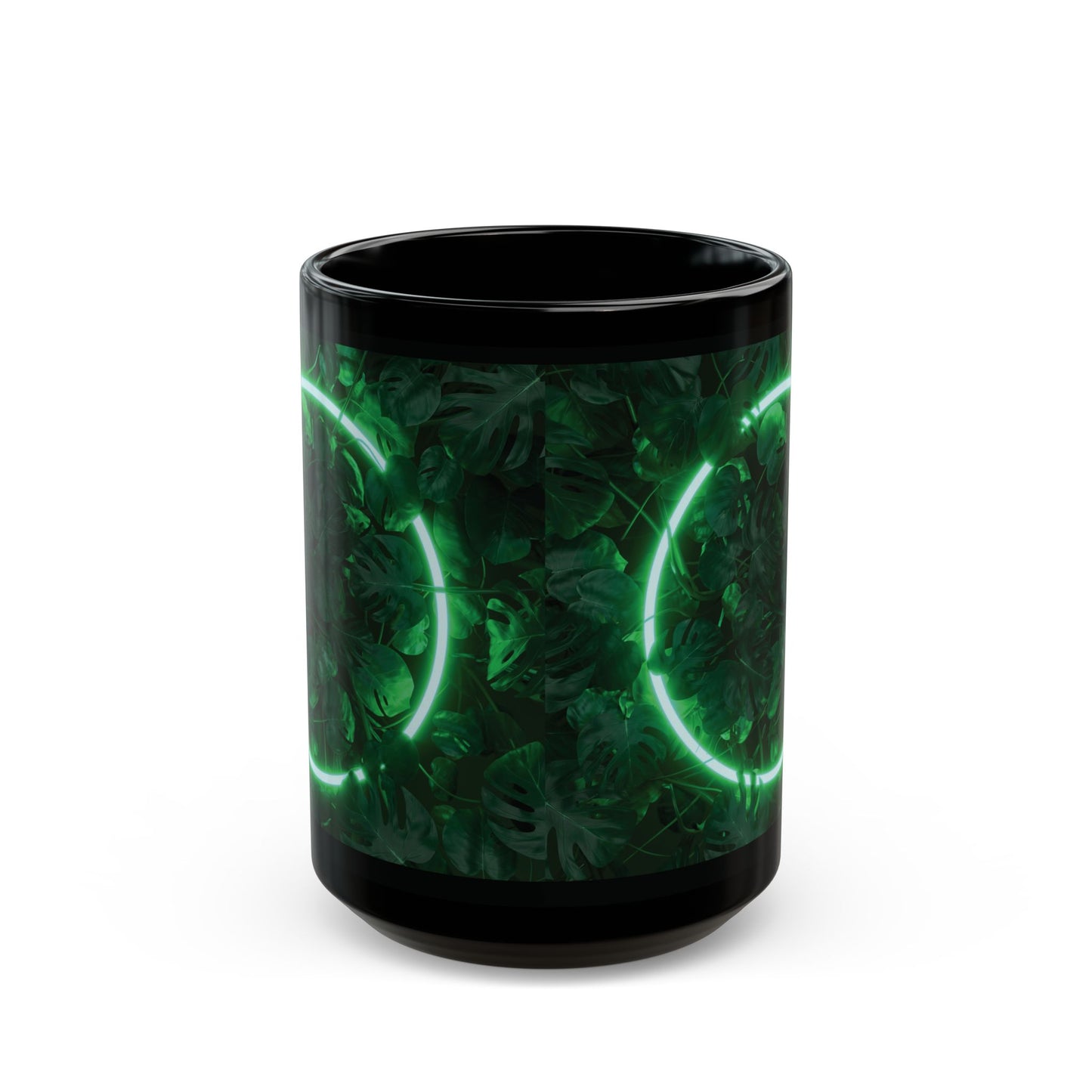 Black Coffee Mug - Tropical Glow