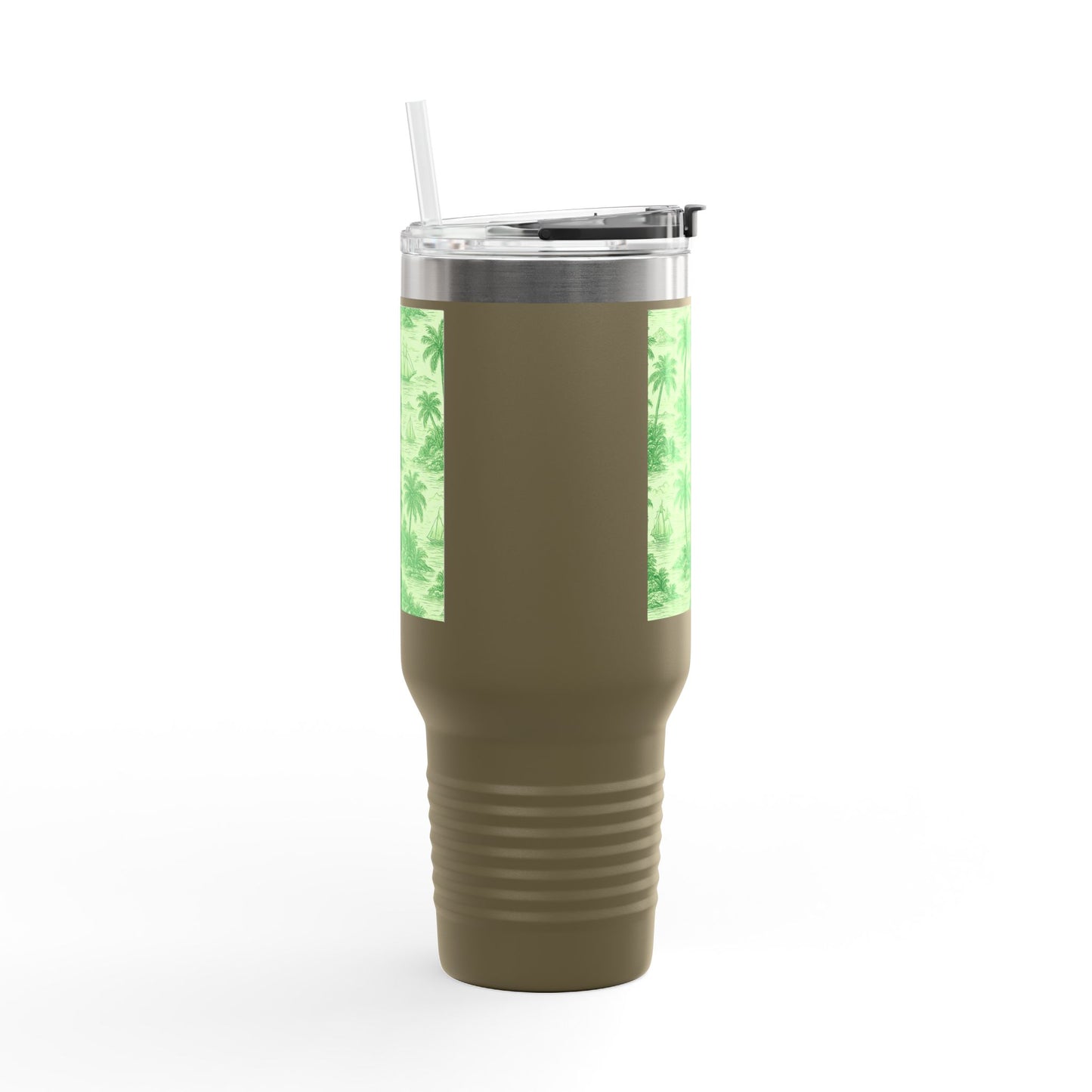 Insulated Travel Mug, 40oz / Faraway Toile/Green - Perfect for Outdoor Adventures