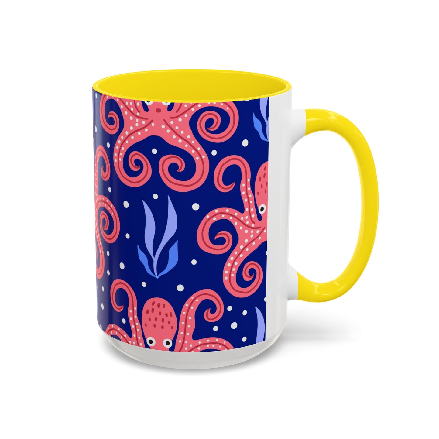 Accent Coffee Mug (11, 15oz), Tentacle Twist Octopus / Various Colors