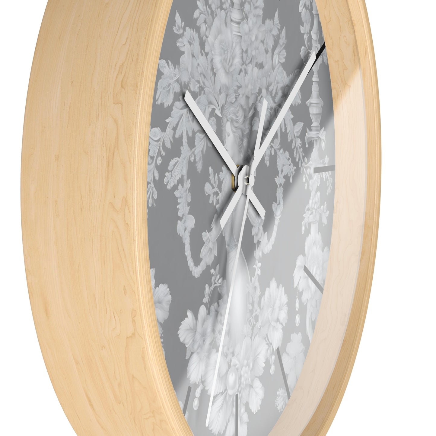 Wall Clock, Pearl Lady Toile / Slate, Hands/Base Variants