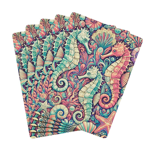 Poker Playing Cards - Seahorse Trio, Retro