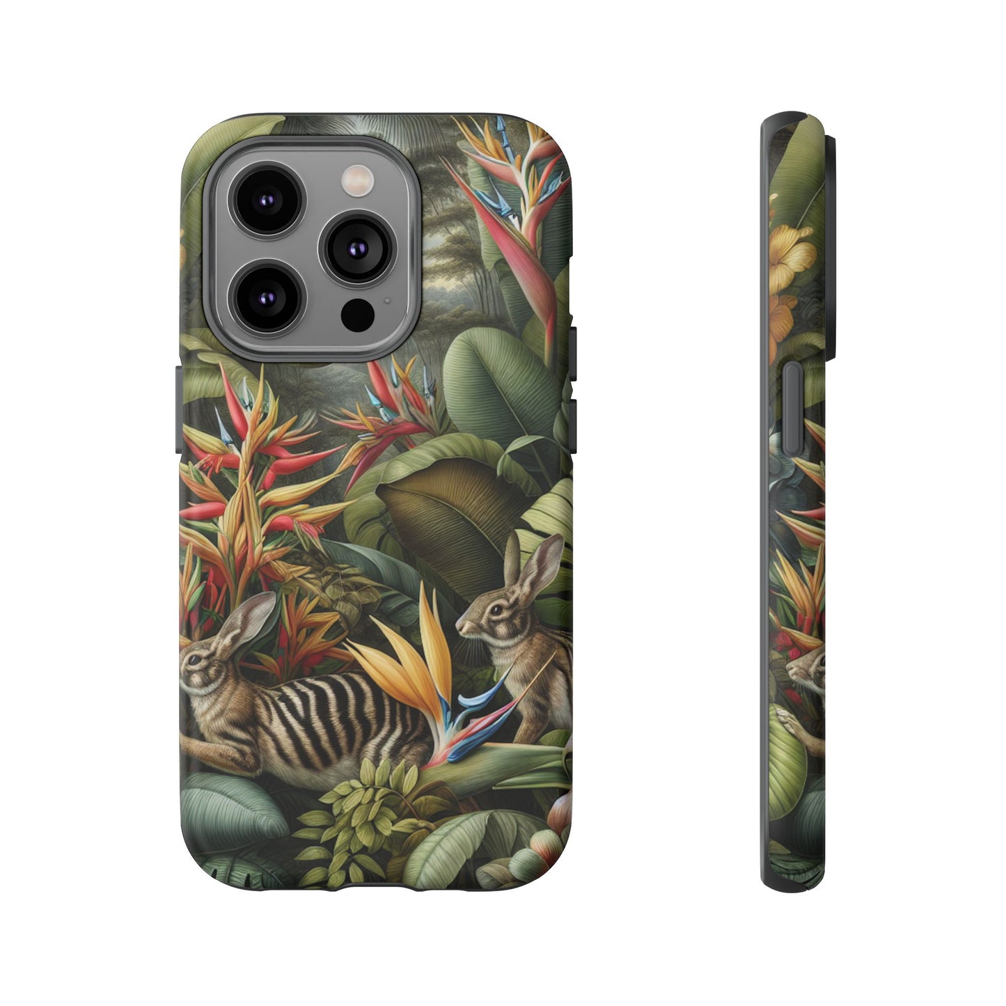 Rainforest Rabbit Outing Phone Case - Tough Cases with Summer Vibe