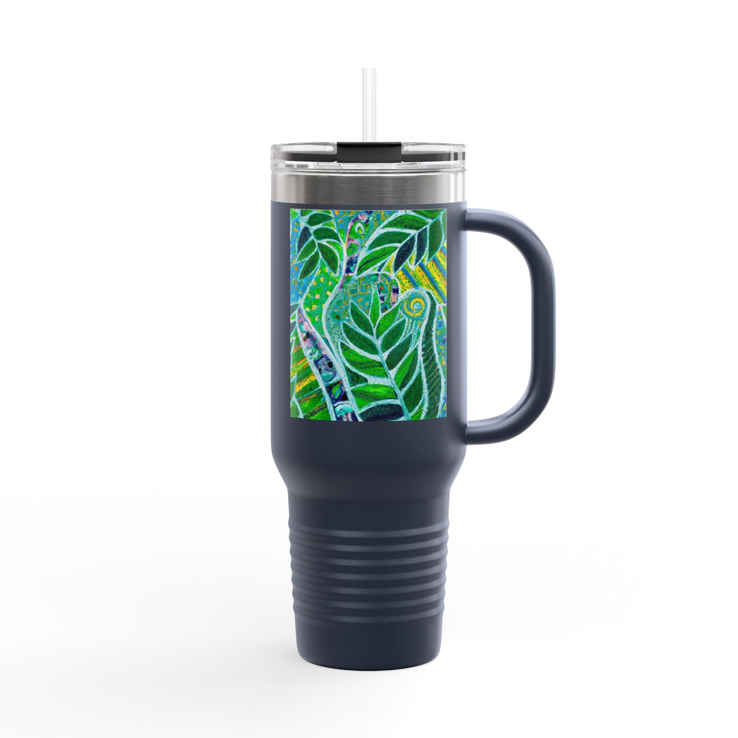 Amazon Whimsy/Green Insulated Travel Mug - 40oz - Perfect for Outdoor Adventures