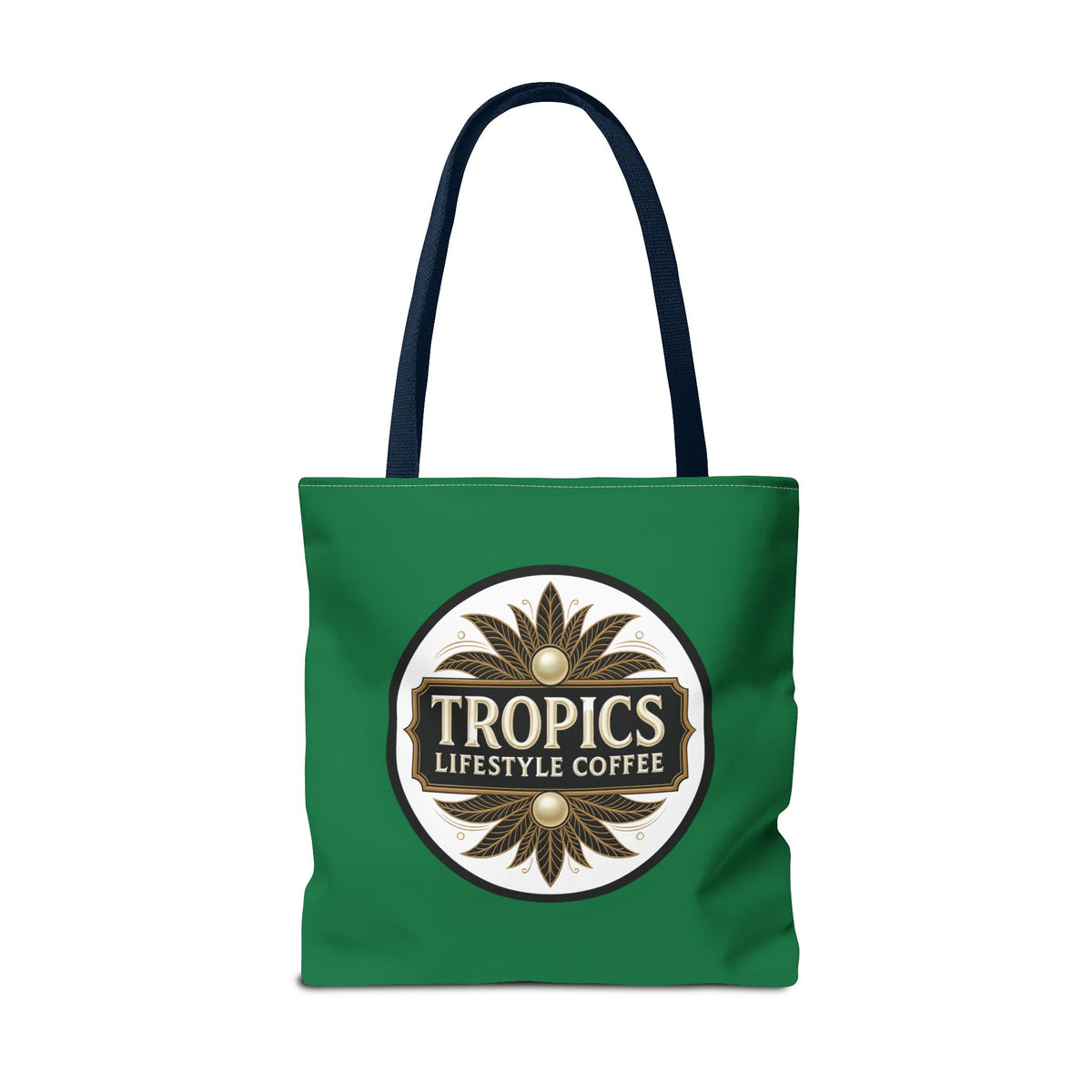 Tropics Lifestyle Coffee Tote Bag - 3 Sizes / Dark Green