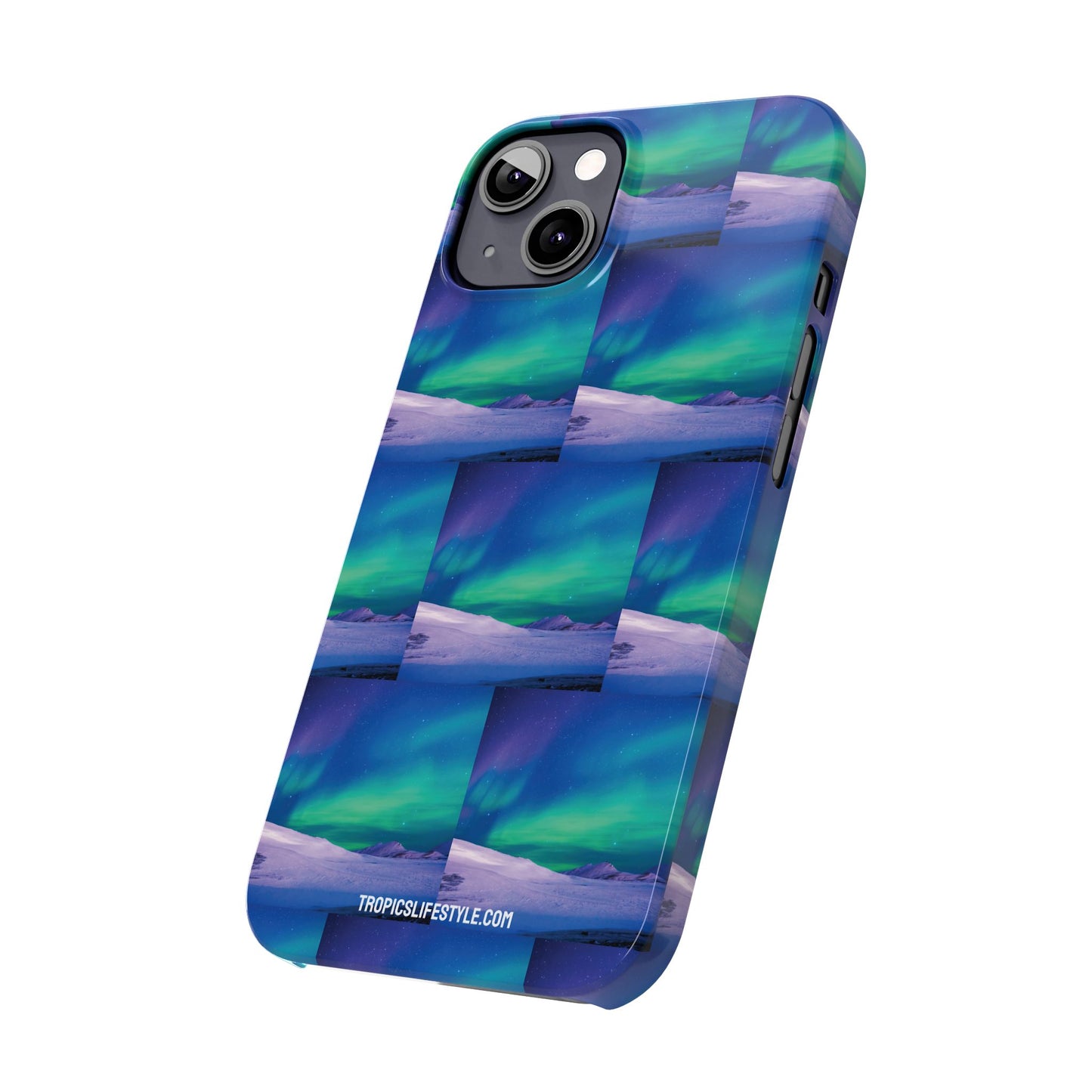 Slim Phone Cases - Cold Ocean Lights, Peacock