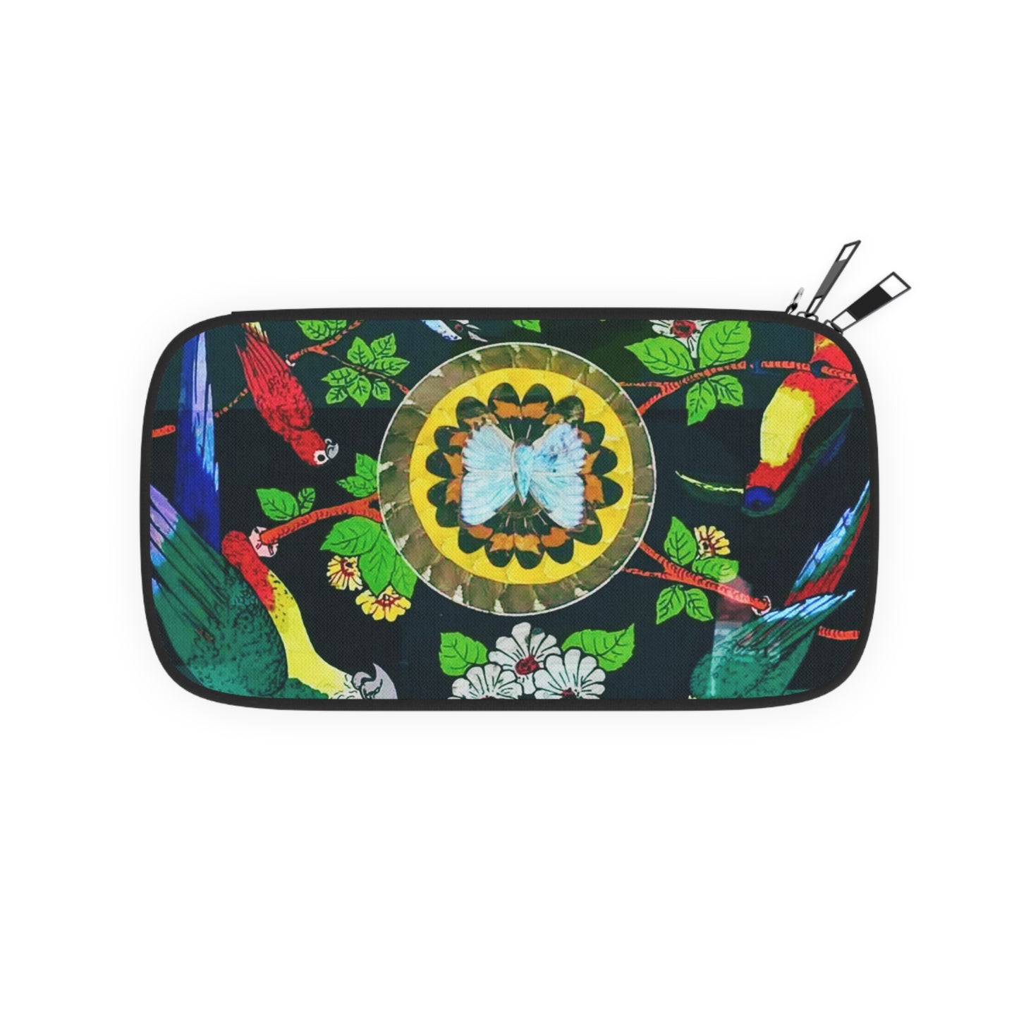 Passport Wallet – Perfect for Travelers & Adventurers / Parrots and Butterflies Real Wing Art