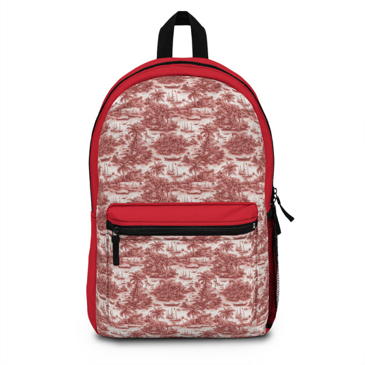 Tropical Backpack  / Tropical Toile #1, Russet