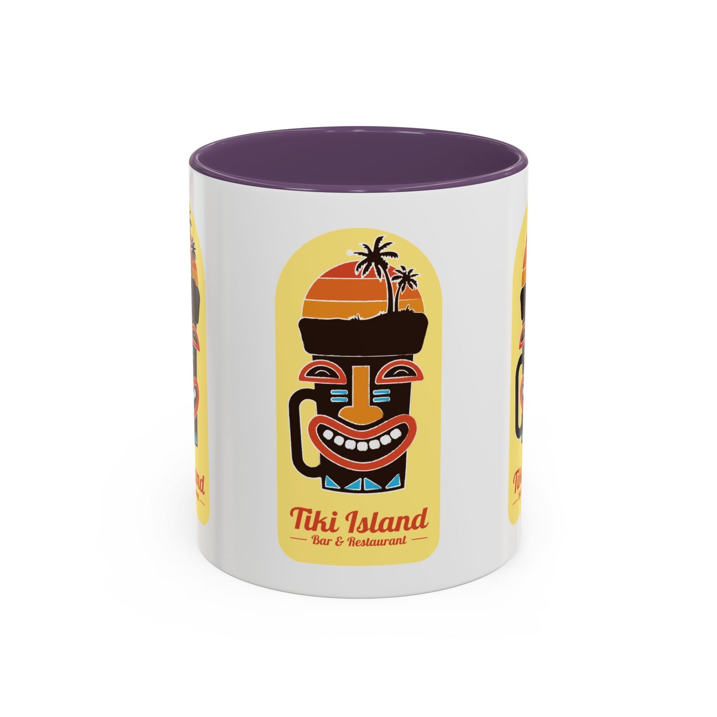 Copy of Tiki Island Accent Coffee Mug, 8 Colors - Fun Tropical Drinkware for Beach Vibes, Yellow