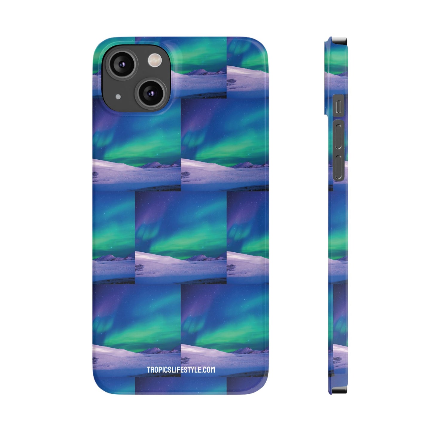 Slim Phone Cases - Cold Ocean Lights, Peacock