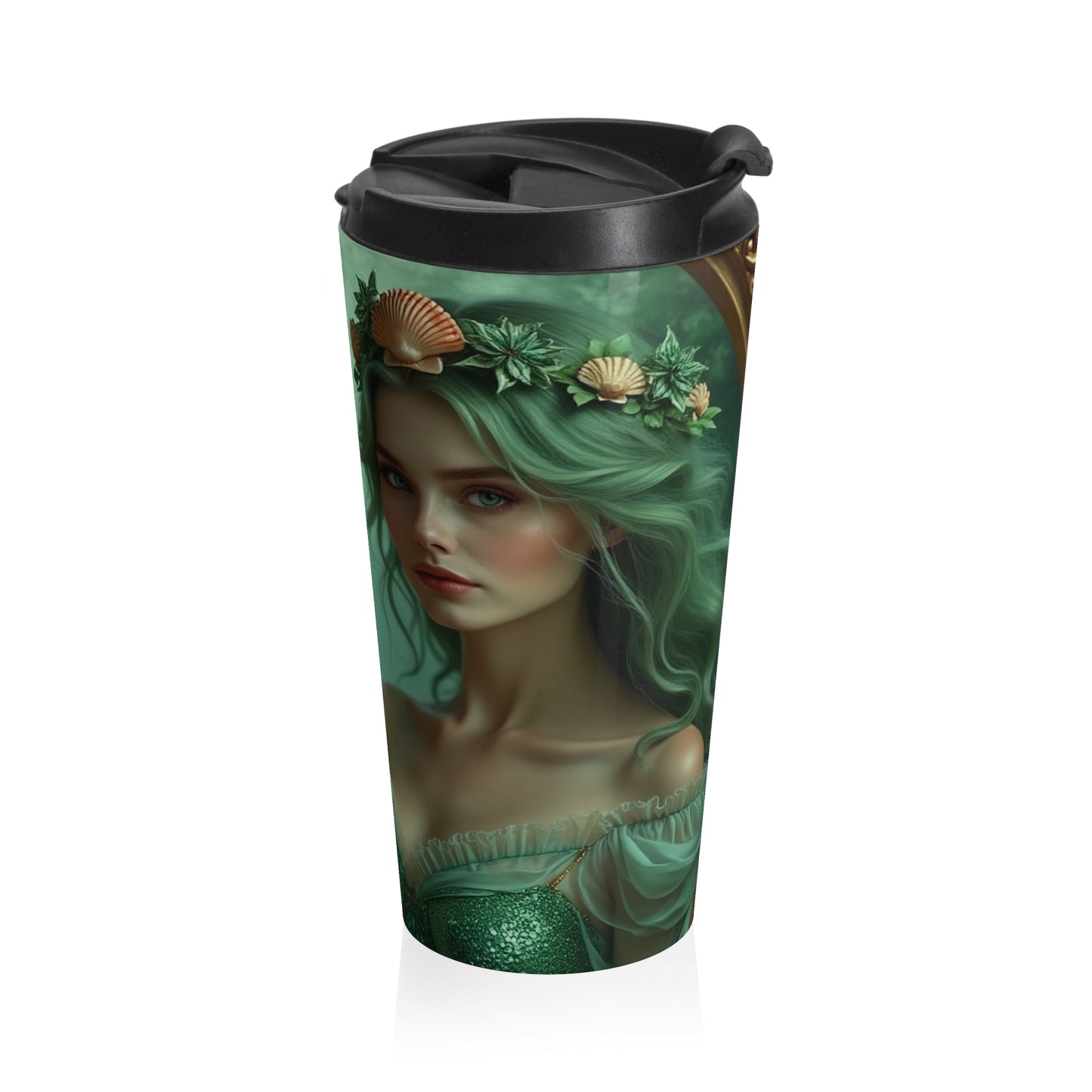 15 oz. Stainless Steel Travel Mug / Mermaid Princesses