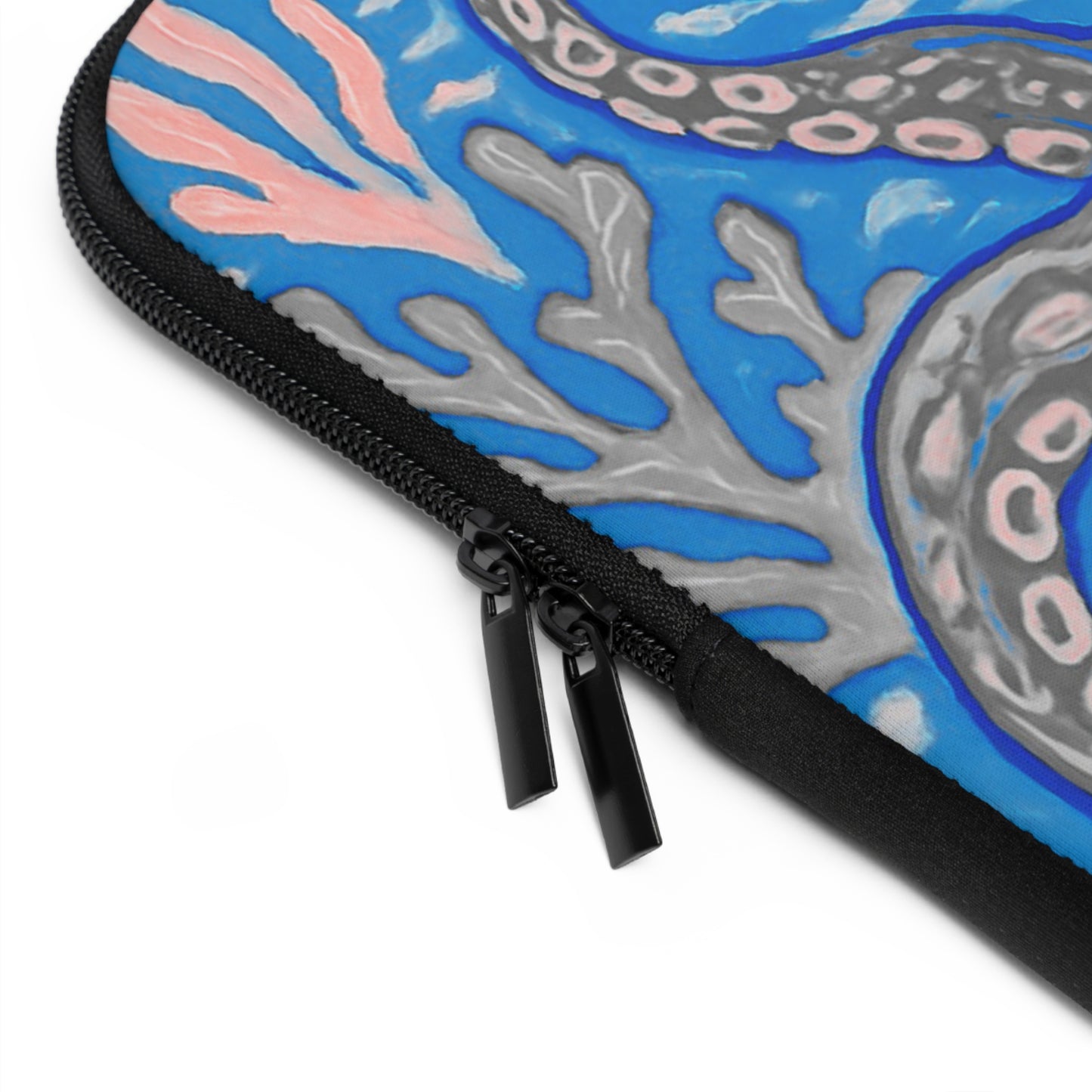 Tropical Laptop Sleeve, 5 Sizes - Perfect for Beach Lovers & Students / Octopus Kraken Joe, Slate