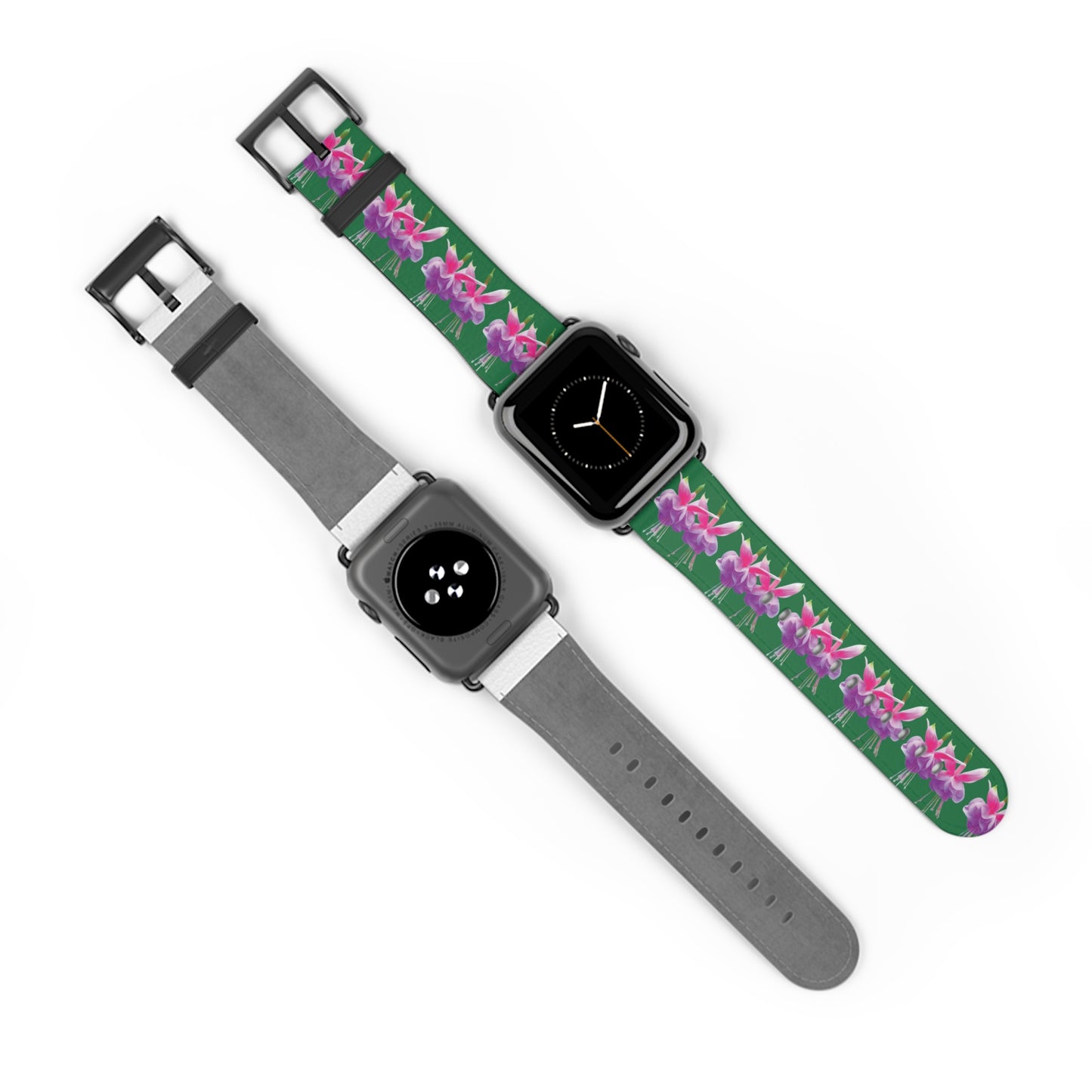 Apple Watch Band - Two Fuchsias, dark green