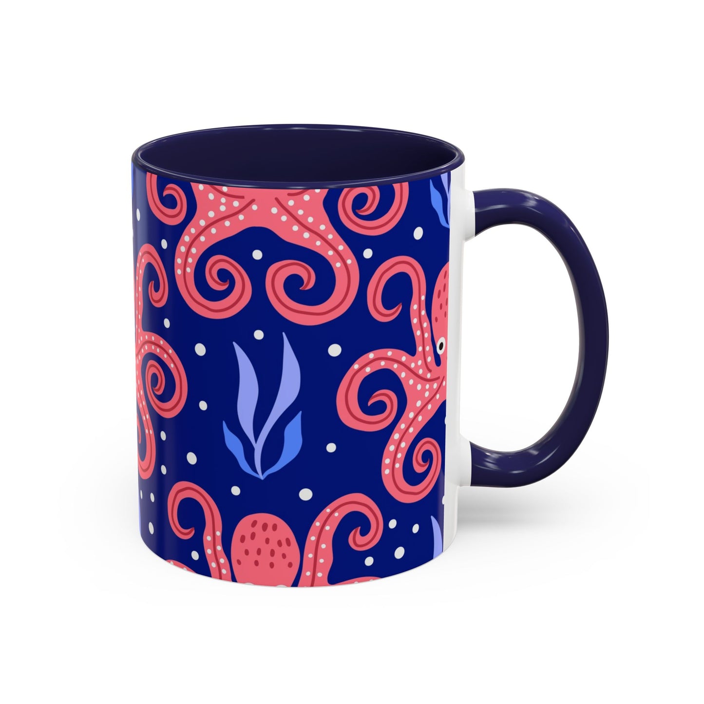 Accent Coffee Mug (11, 15oz), Tentacle Twist Octopus / Various Colors