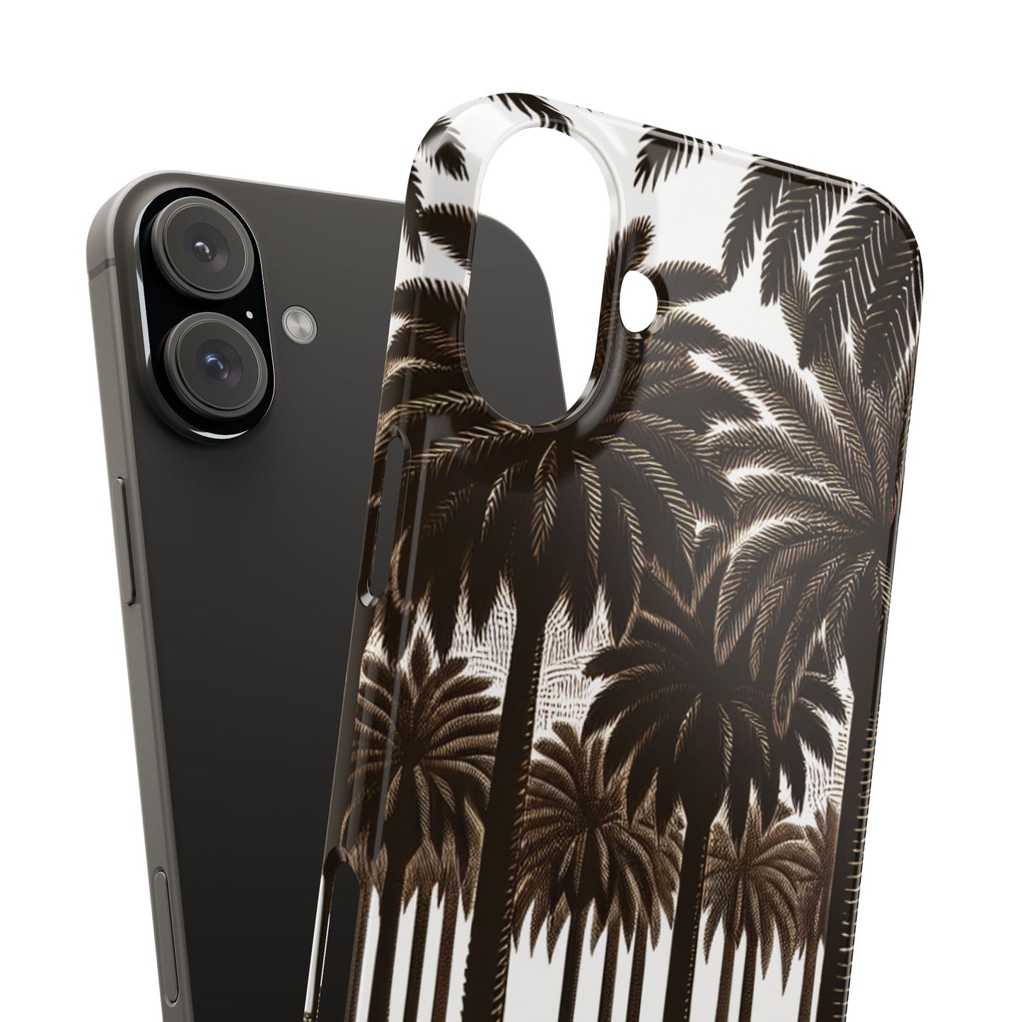 Slim Phone Cases - Woodcut Palm Grove