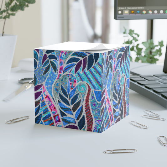 Note Cube - Amazon Whimsy, Blue
