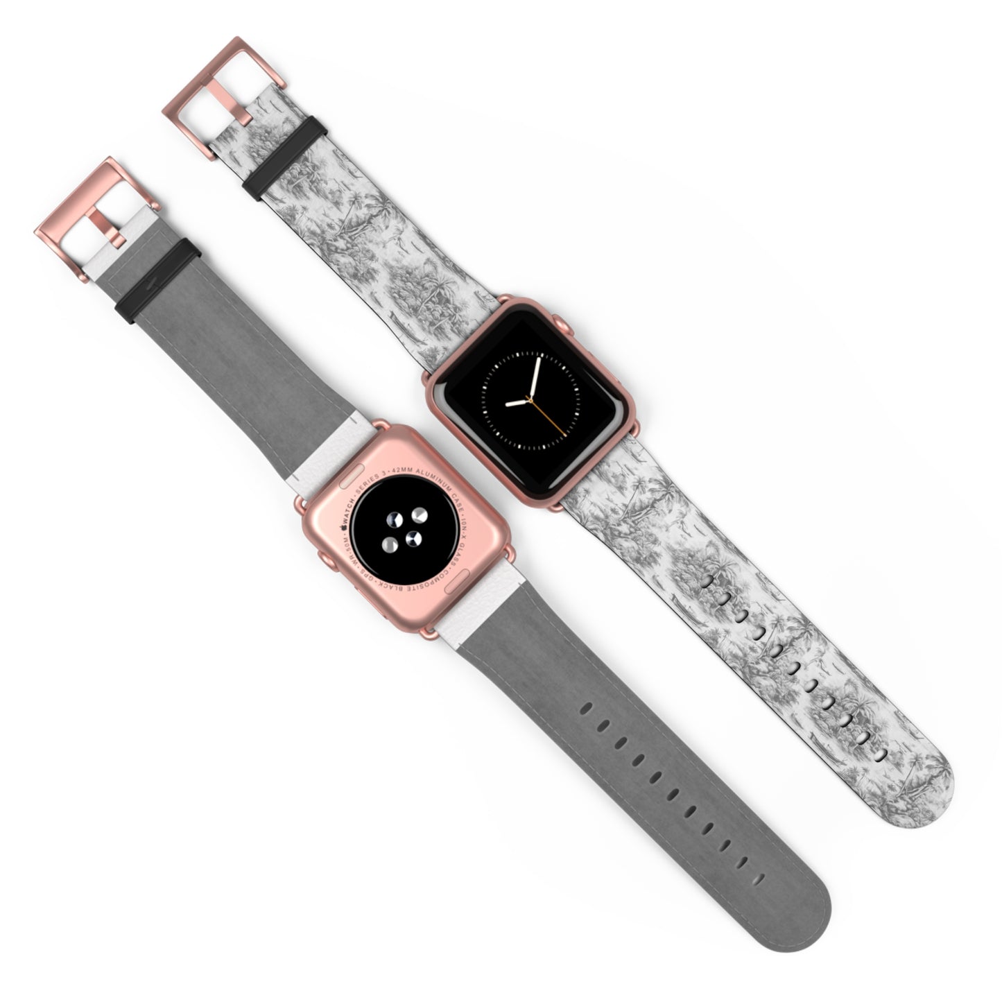 Apple Watch Band - Tropical Toile, soft black