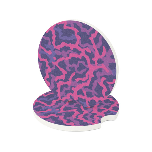 Soapstone Car Coaster - Coral Threads/Heatwave