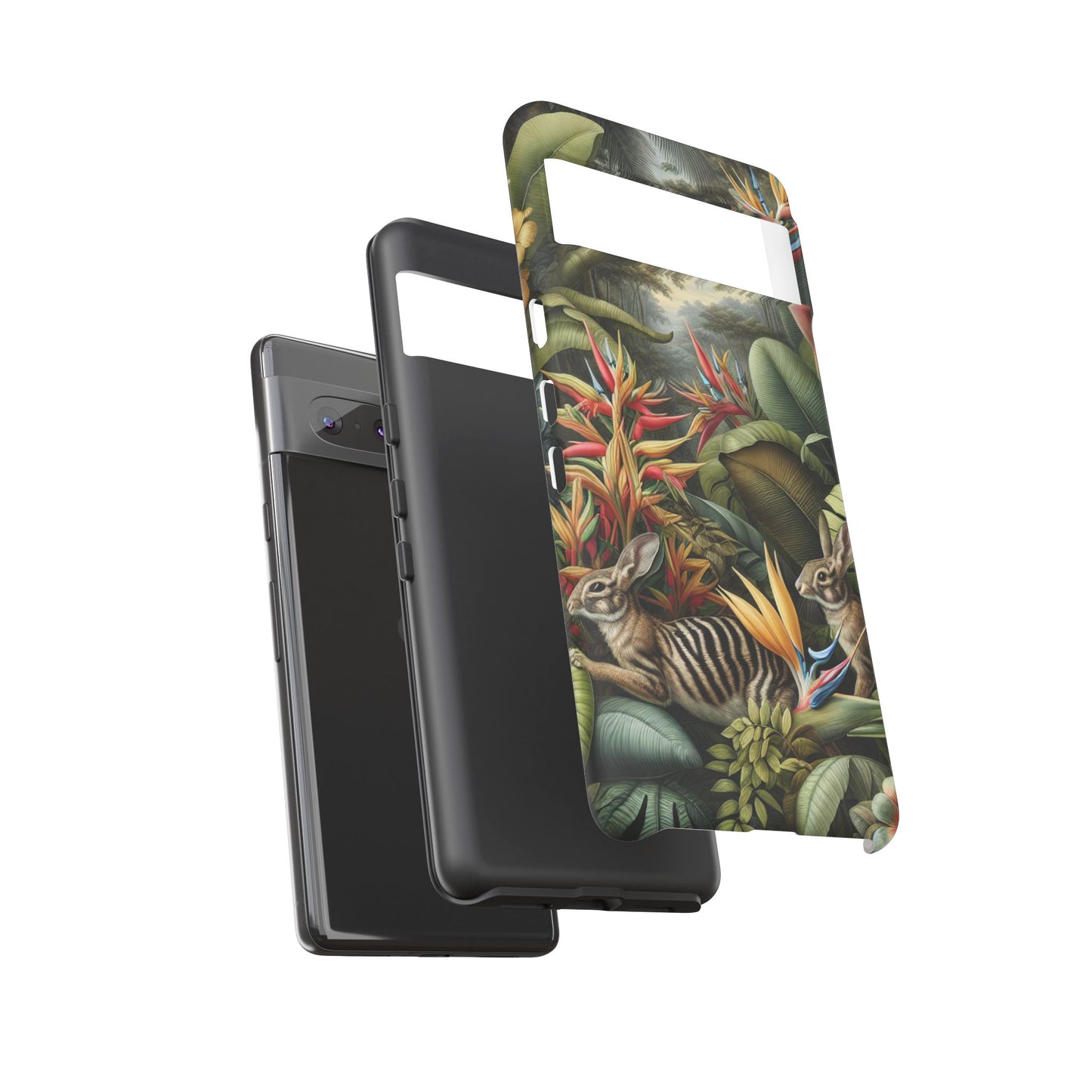 Rainforest Rabbit Outing Phone Case - Tough Cases with Summer Vibe