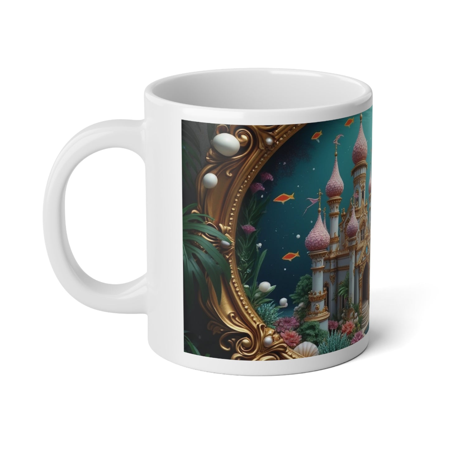 Jumbo Mug, 20oz, Mermaid Palace Caribbean | Tropical Coffee Cup