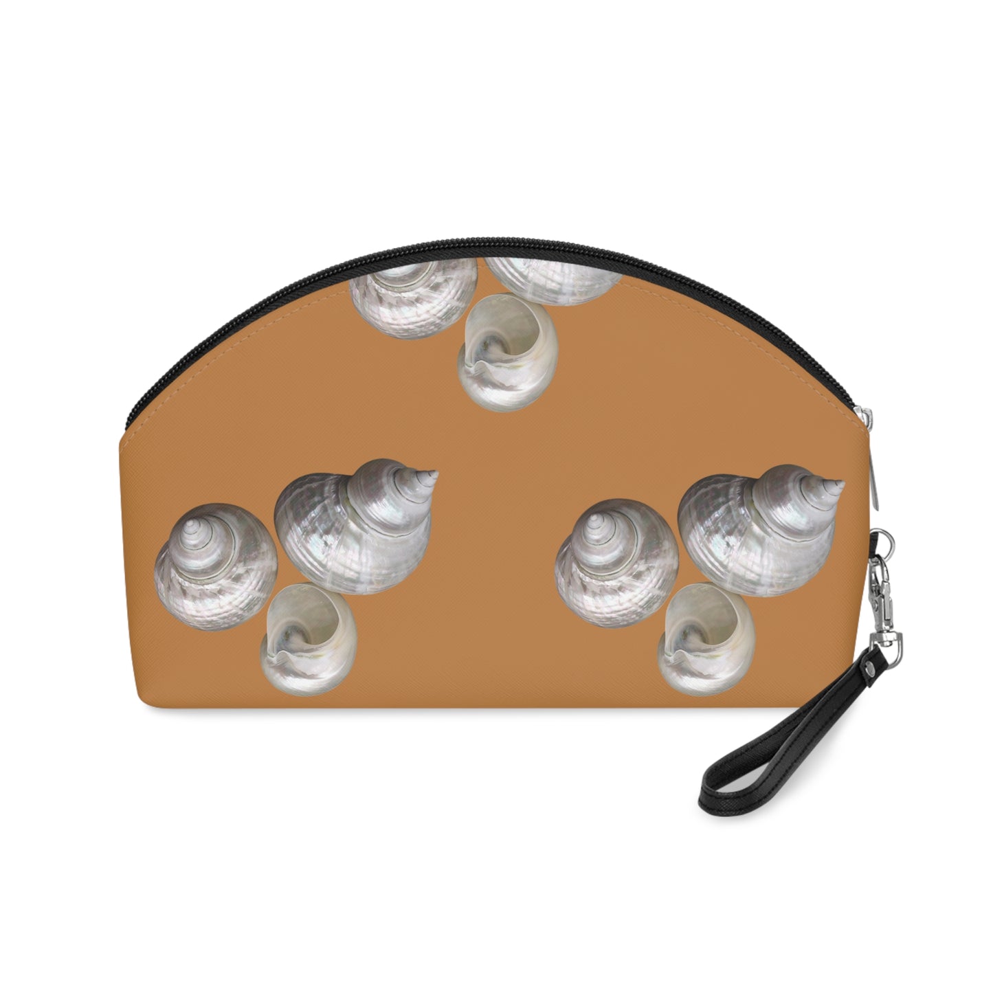 Makeup Bag - White Nautilus Trio, light brown